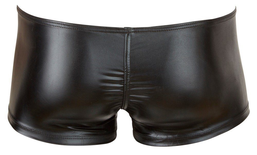Svenjoyment Boxershorts Wetlook Herren Boxer-Shorts mit Reißverschlüssen - schwarz (1-St) glänzend