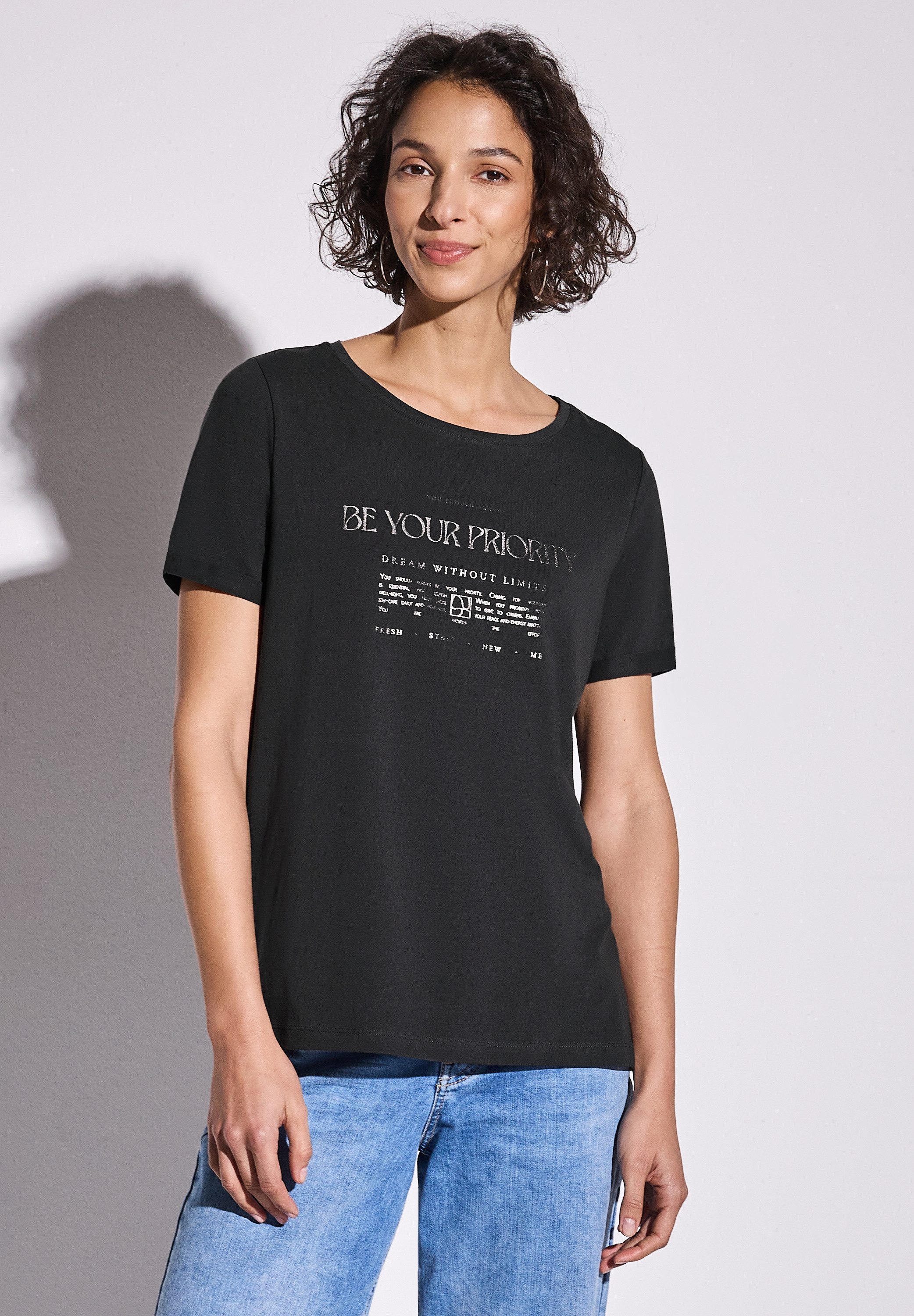 STREET ONE T-Shirt aus Baumwolle mit günstig online kaufen