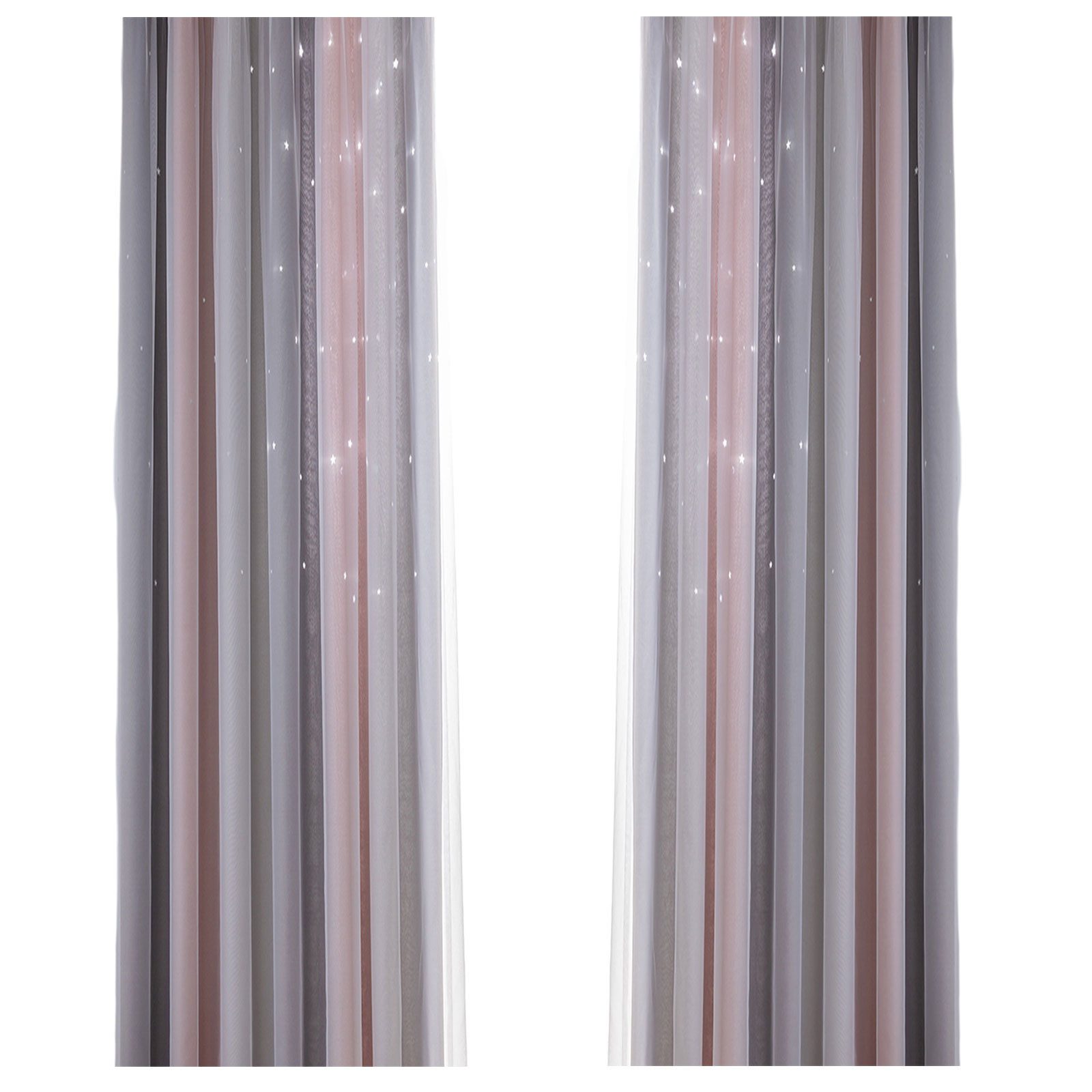 MODFU Verdunkelungsvorhang 2er Set Tüllvorhänge Farbverlauf Vorhänge Curtai günstig online kaufen
