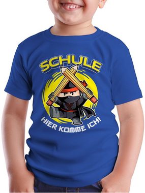 Shirtracer T-Shirt Schule Hier komme ich! Ninja Einschulung Junge Schulanfang Geschenke