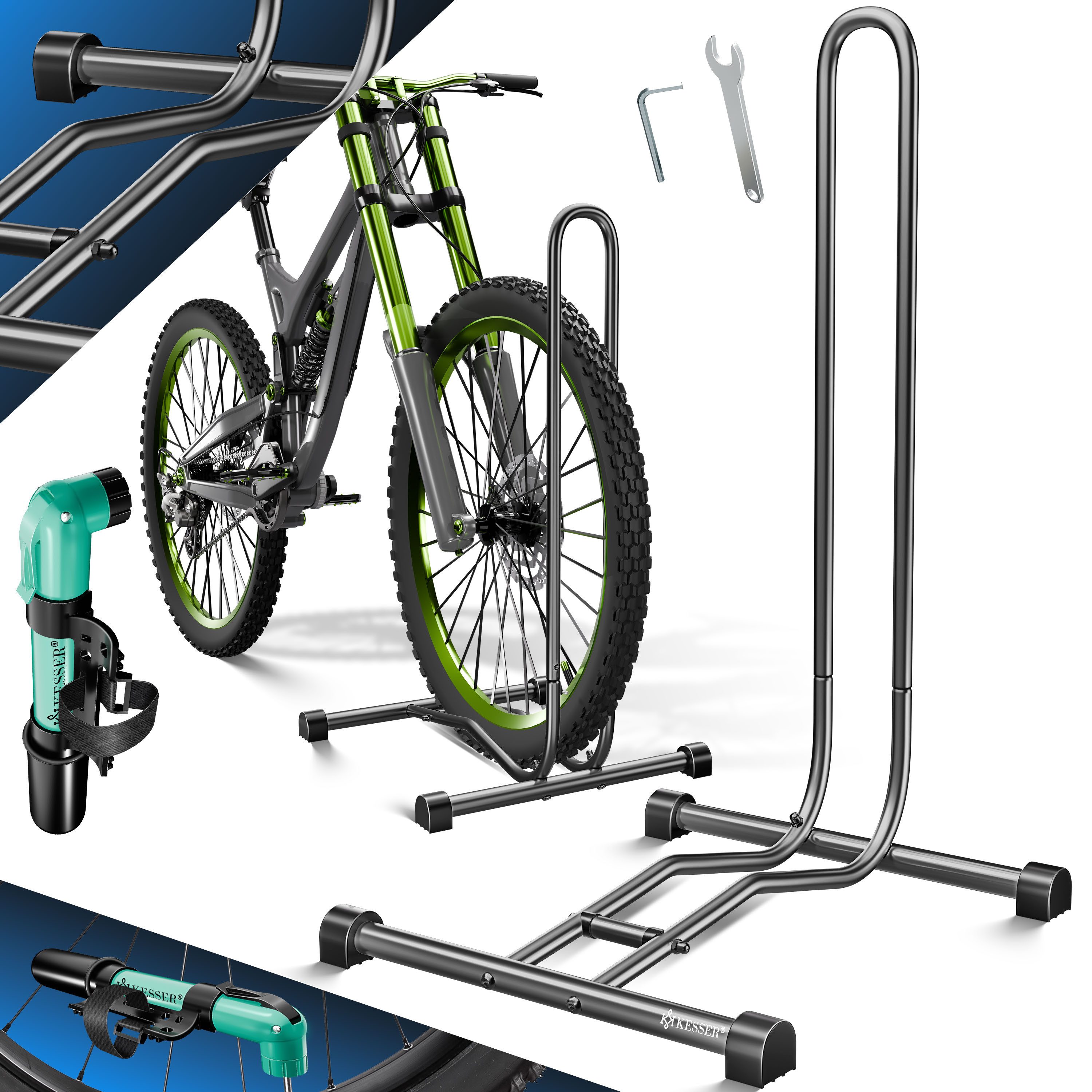 KESSER Fahrradständer, Fahrradständer für Mountainbike, E-Bike, Citybike, Rennrad, MTB