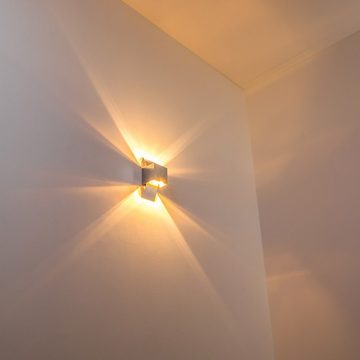 hofstein Wandleuchte »Siror« Wandlampe aus Aluminiumin, in chrom, ohne Leuchtmittel, Wandspot, 1xG9 max. 33 Watt, mit Lichteffekt