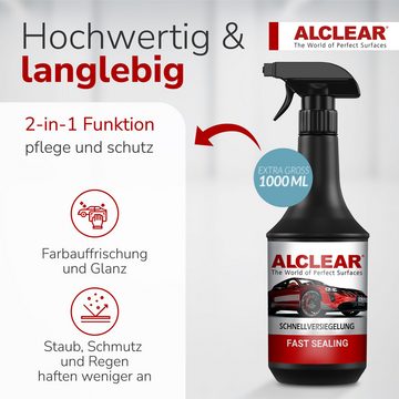ALCLEAR 71100SV Schnellversiegelung & Mikrofaser Poliertuch - 1 Liter Auto-Reinigungsmittel
