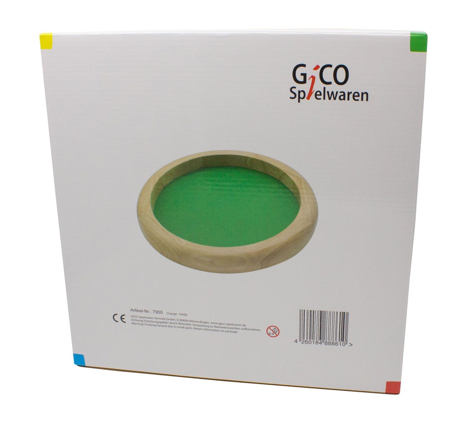 GICO Spielesammlung, GICO Würfelteller / Würfelbrett Durchmesser rund Holz groß aus 30 und