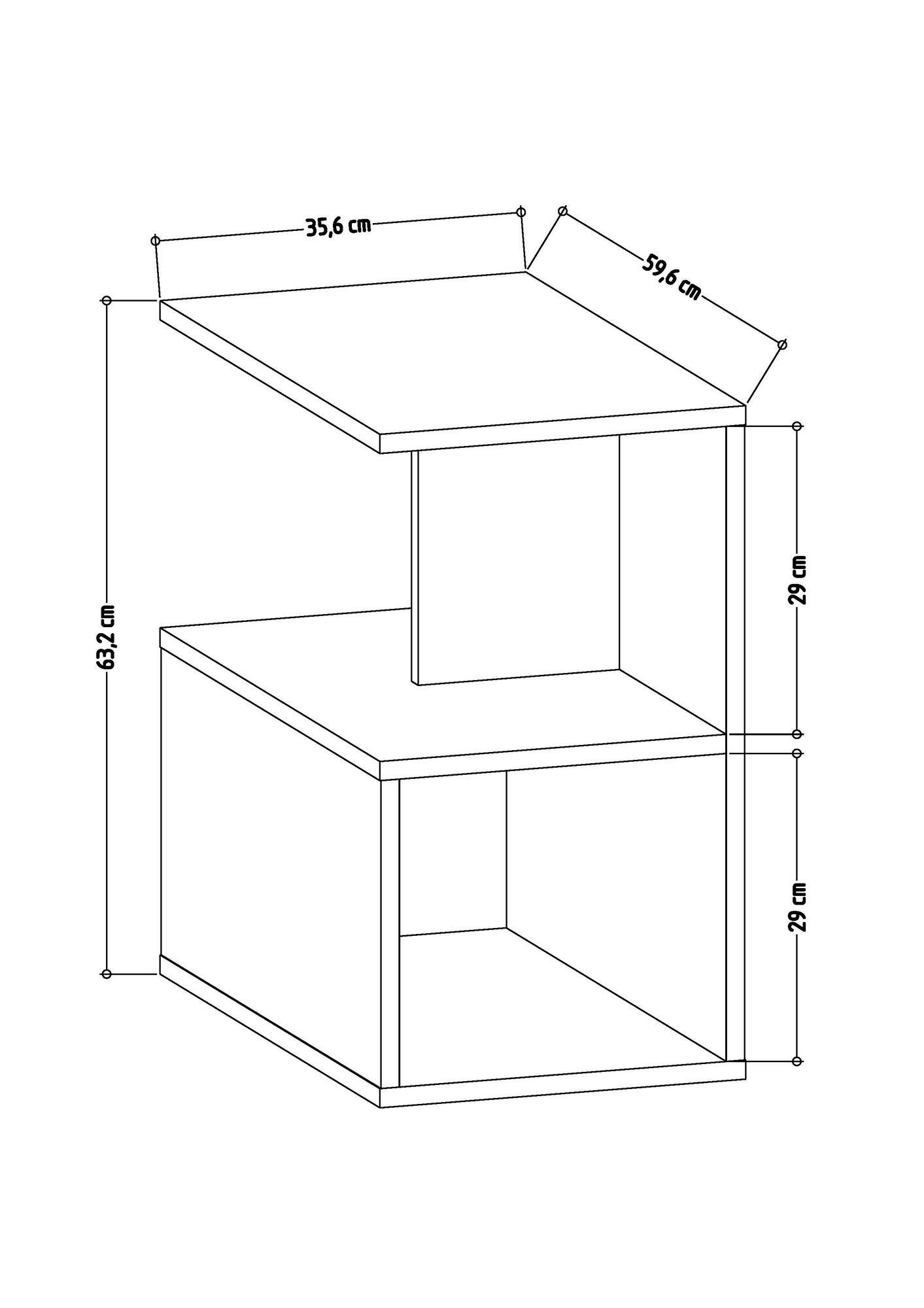 Skye Anthrazit, 63,2x59,6x35,6 Larmon CMN, cm Couchtisch Decor