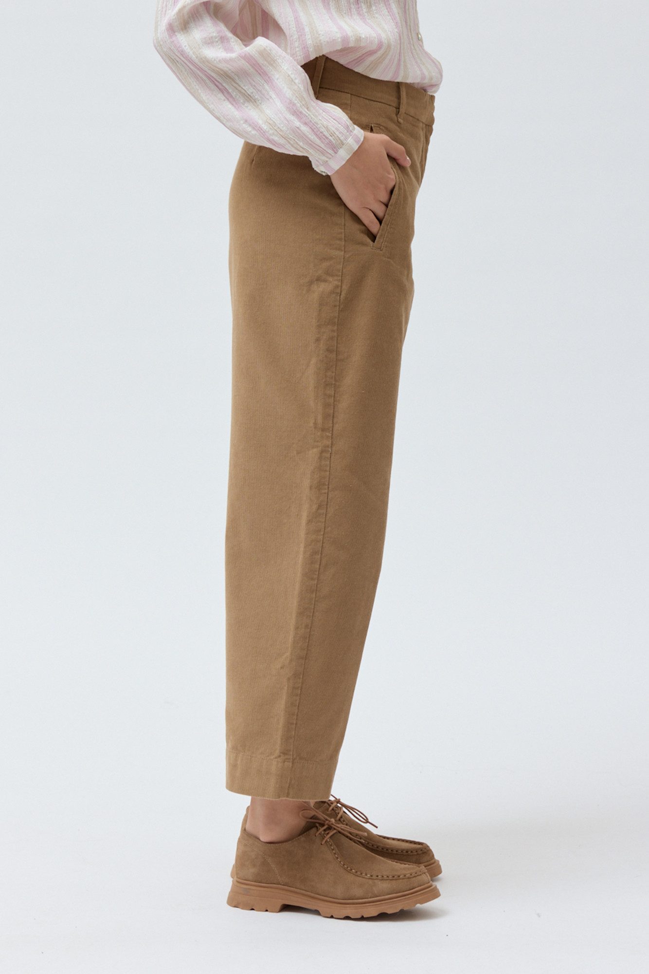 People Wear Organic Cordhose, Barrel Cordhose, 7/8 lang, aus Bio-Baumwolle günstig online kaufen