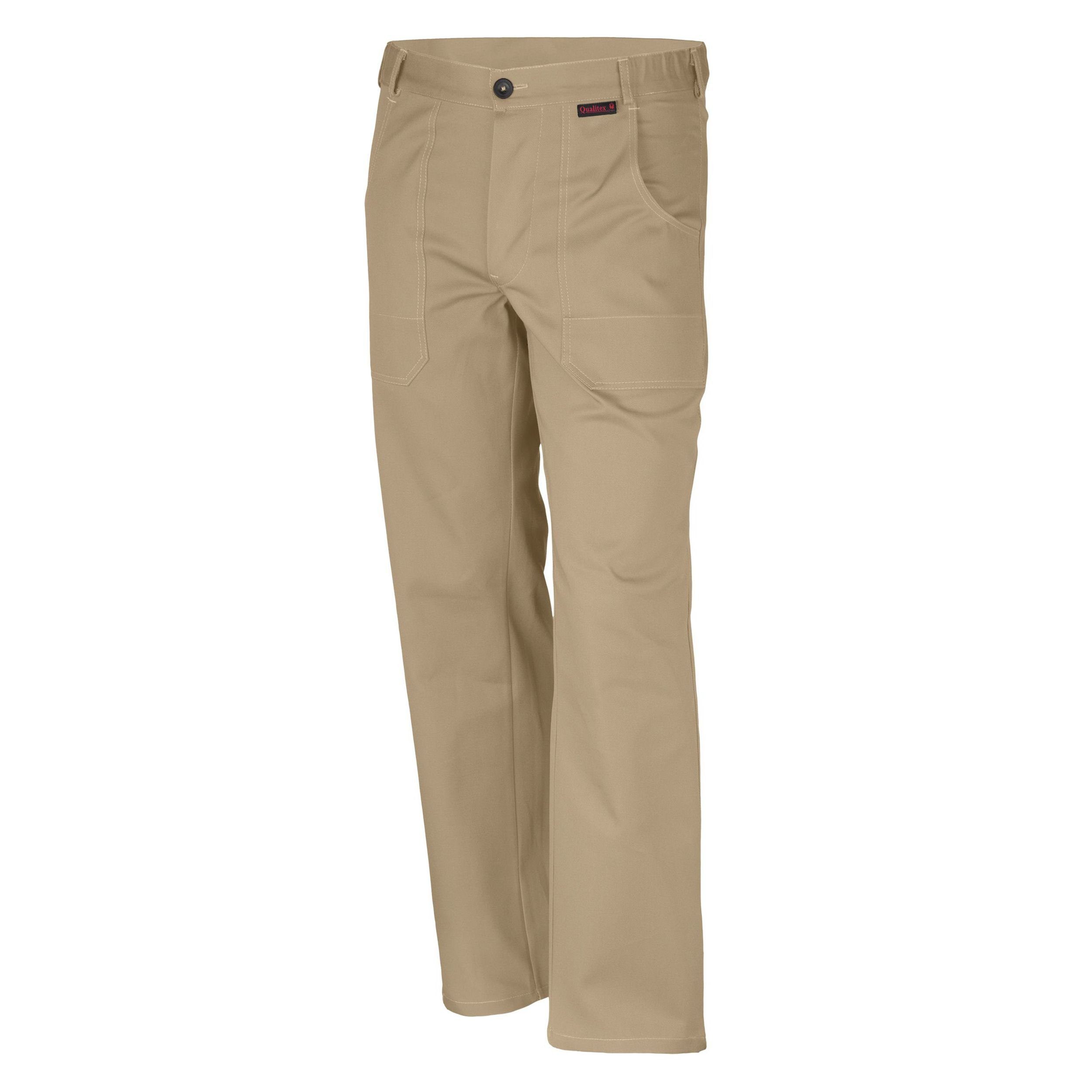 QUALITEX HIGH QUALITY WORKWEAR Arbeitsbundhose favorit Bundhose BW 320 g - strapazierfähige Werkstatthose khaki