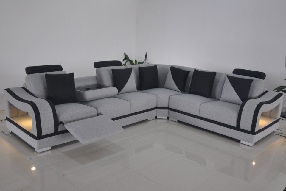 JVmoebel Ecksofa, Design Ledersofa Sofa Couch L-Form Ecke Modern Wohnlandschaft