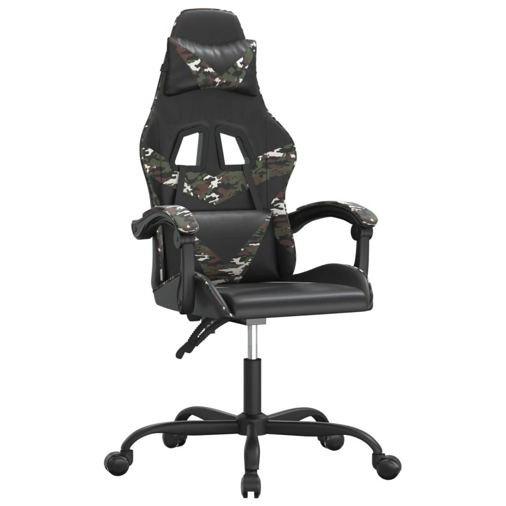 vidaXL Gaming-Stuhl Gaming-Stuhl Schwarz und Tarnfarben Kunstleder (1 St)