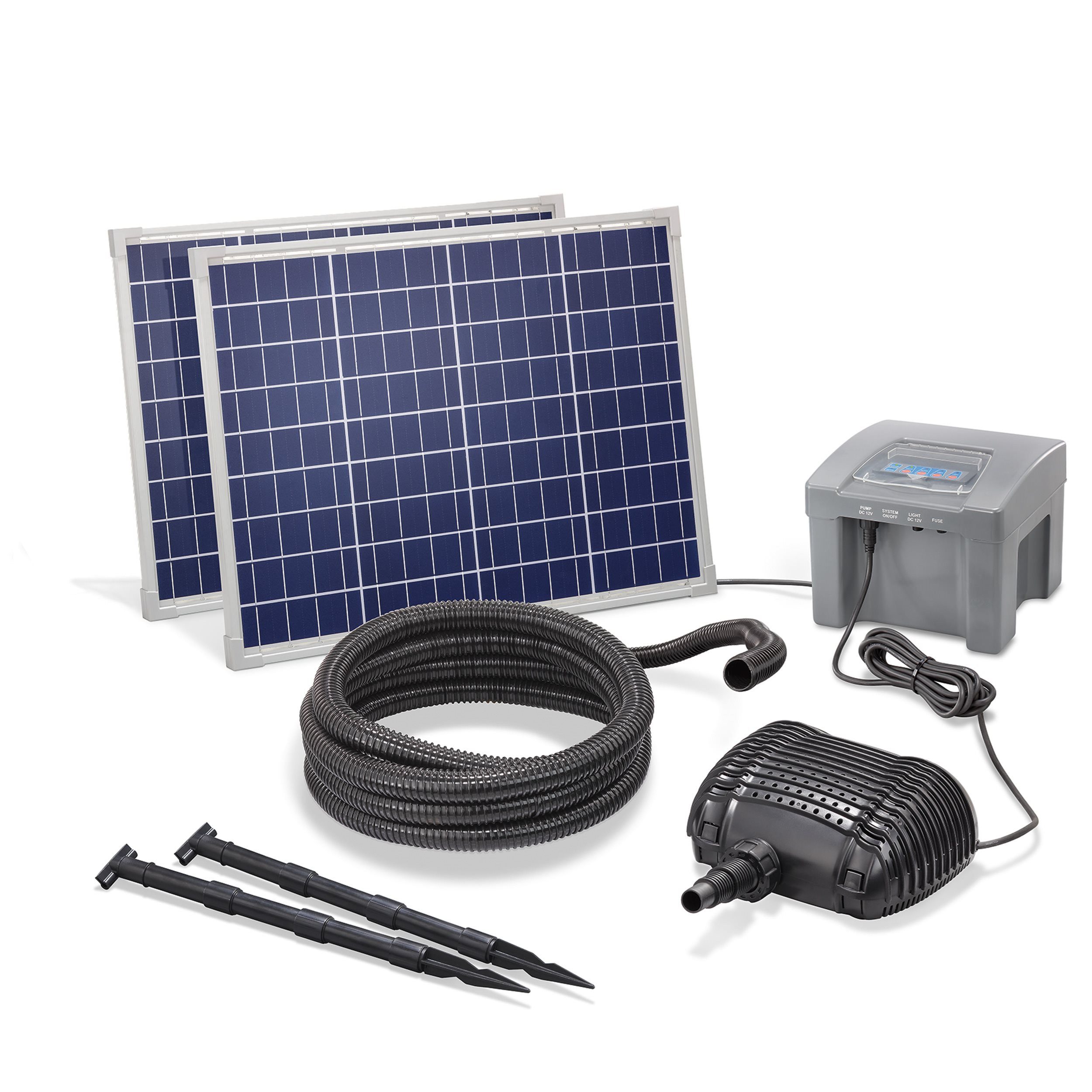 esotec Bachlaufpumpe *Solar Bachlaufset "Waterfall 100/2600 proBatt"