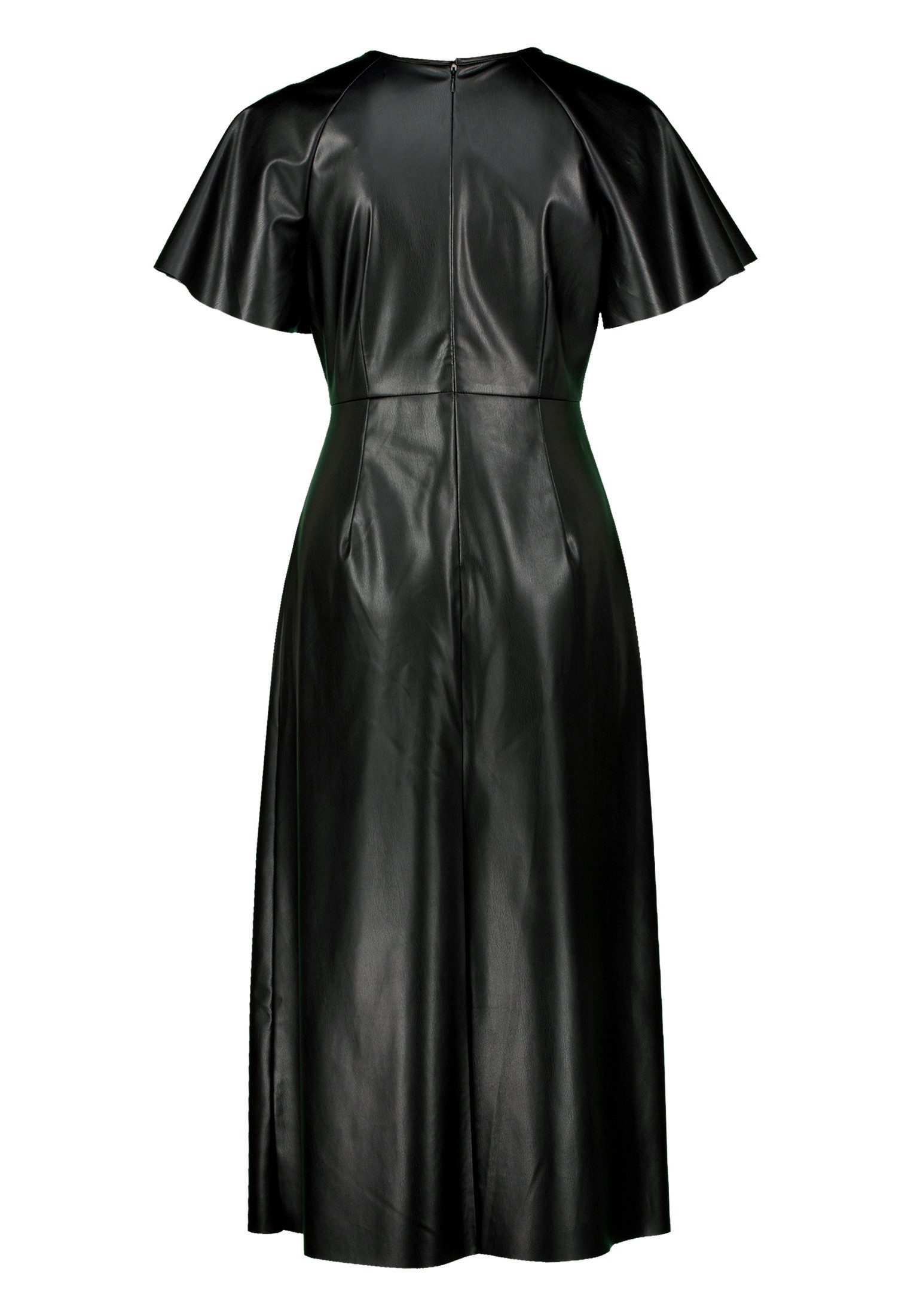 Zero Midikleid Damen in Lederoptik drapiert /gerafft