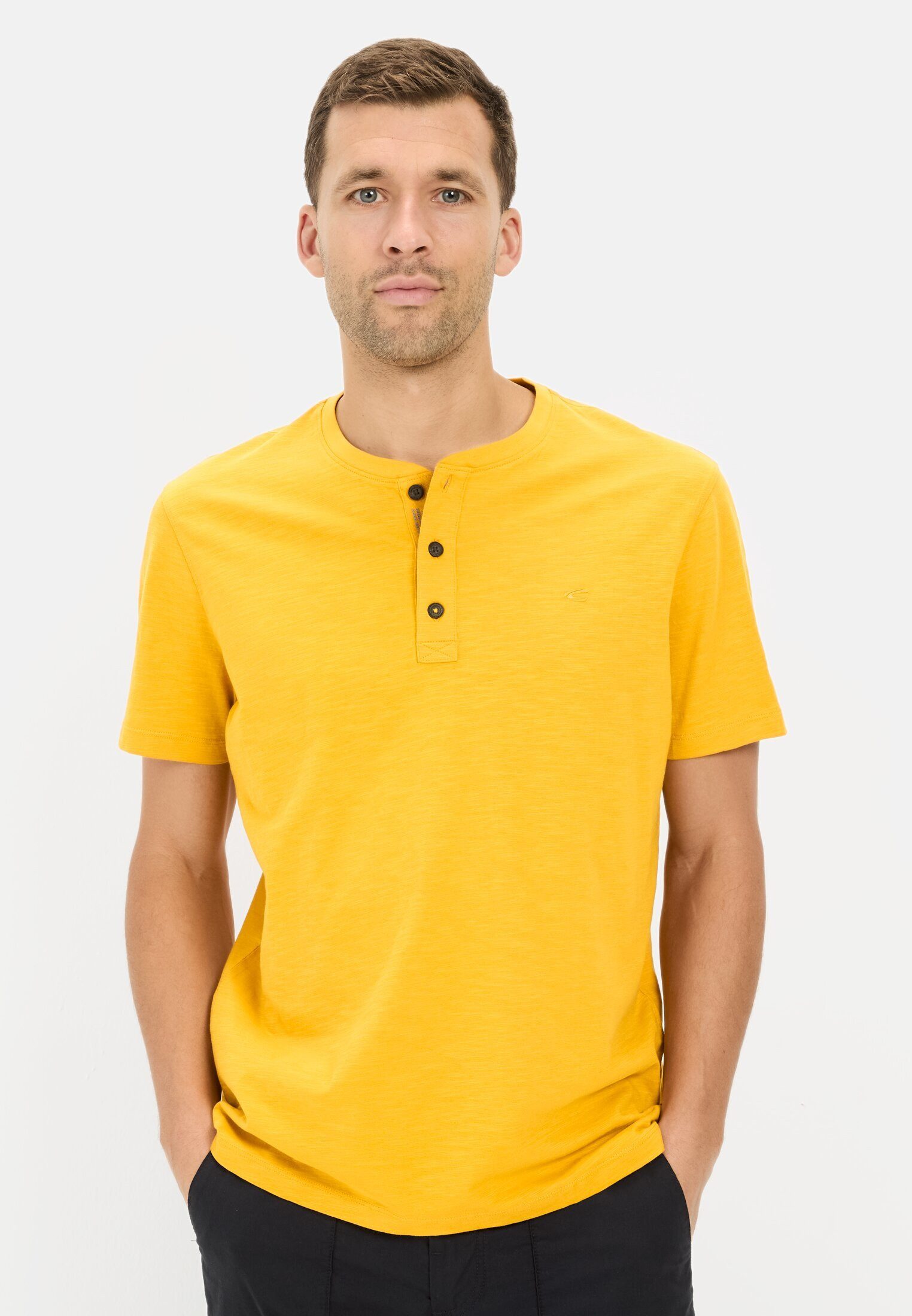 camel active Henleyshirt aus Organic Cotton günstig online kaufen