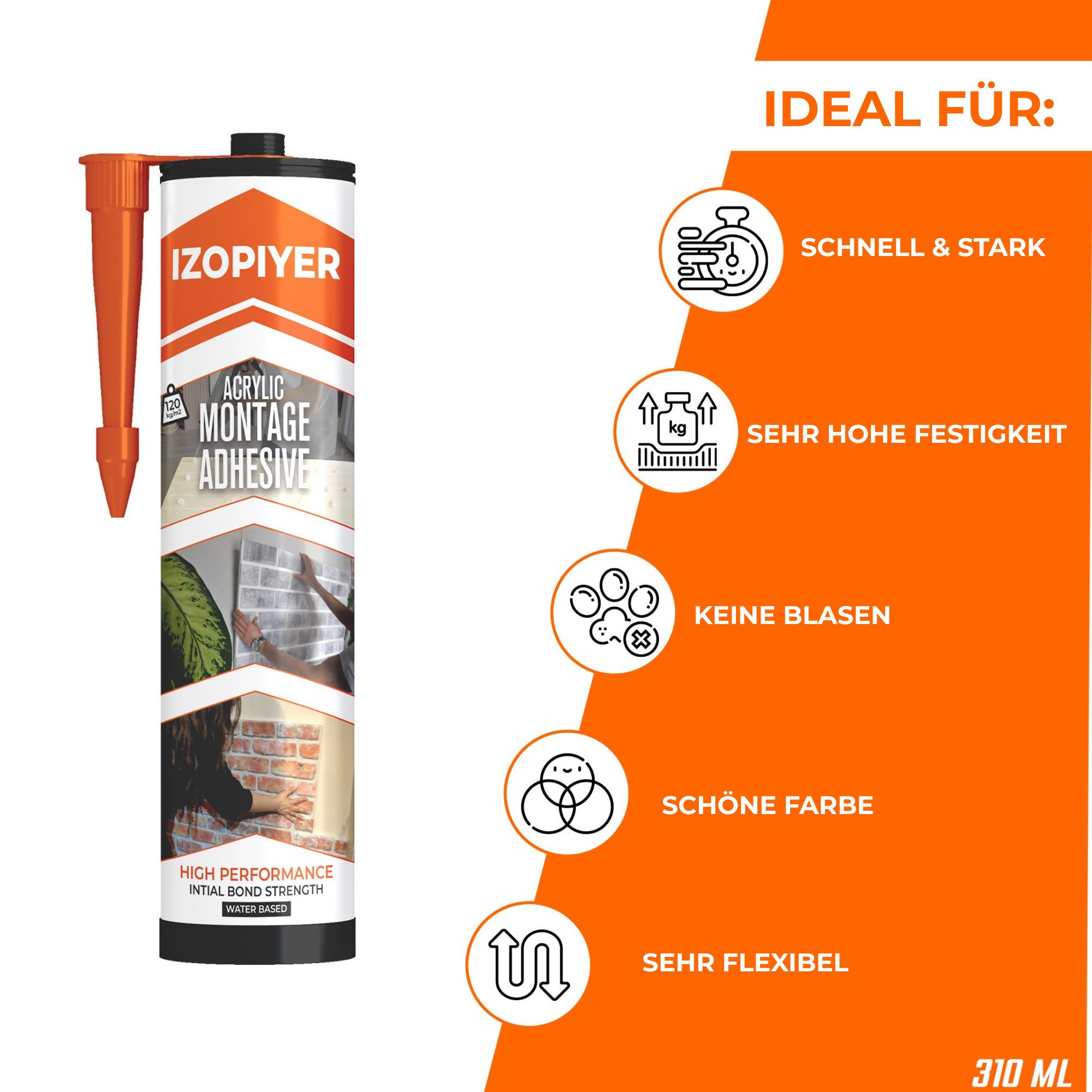 IZODEKOR Montagekleber IZODEKOR Montagekleber – Acryl-Dichtstoff günstig online kaufen