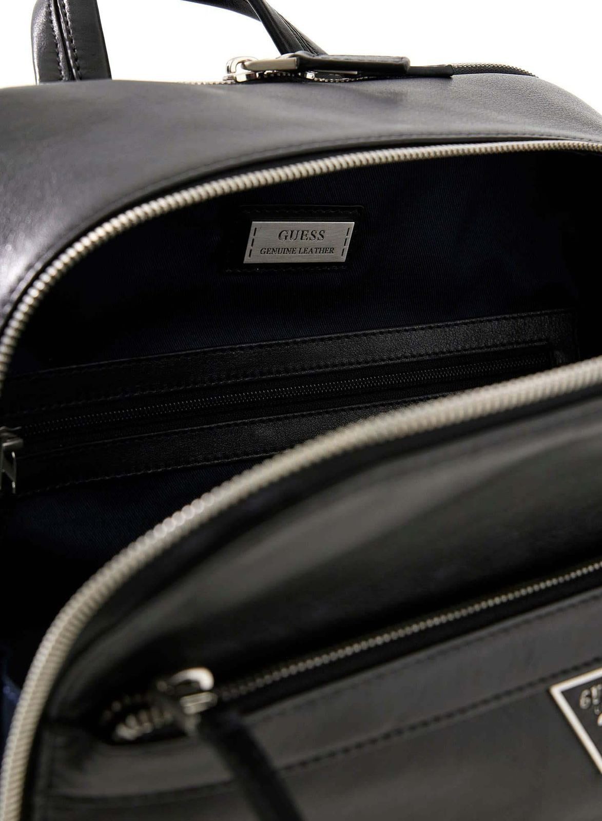 Guess Rucksack Squared Backpack, aus echtem Rindsleder