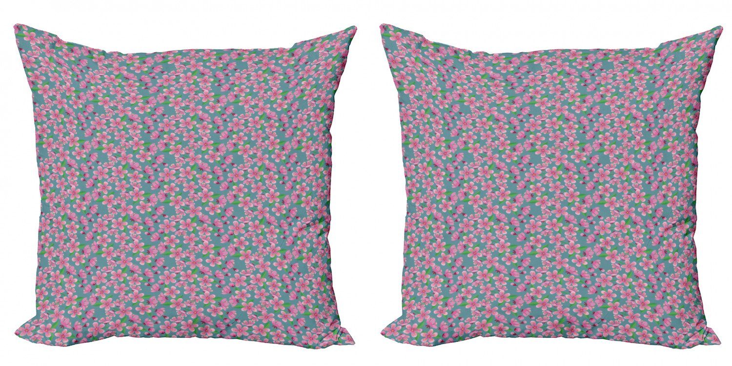 Kissenbezüge Modern Accent Doppelseitiger Digitaldruck, Abakuhaus (2 Stück), Kirschblüte Erneuerung und Hoffnung