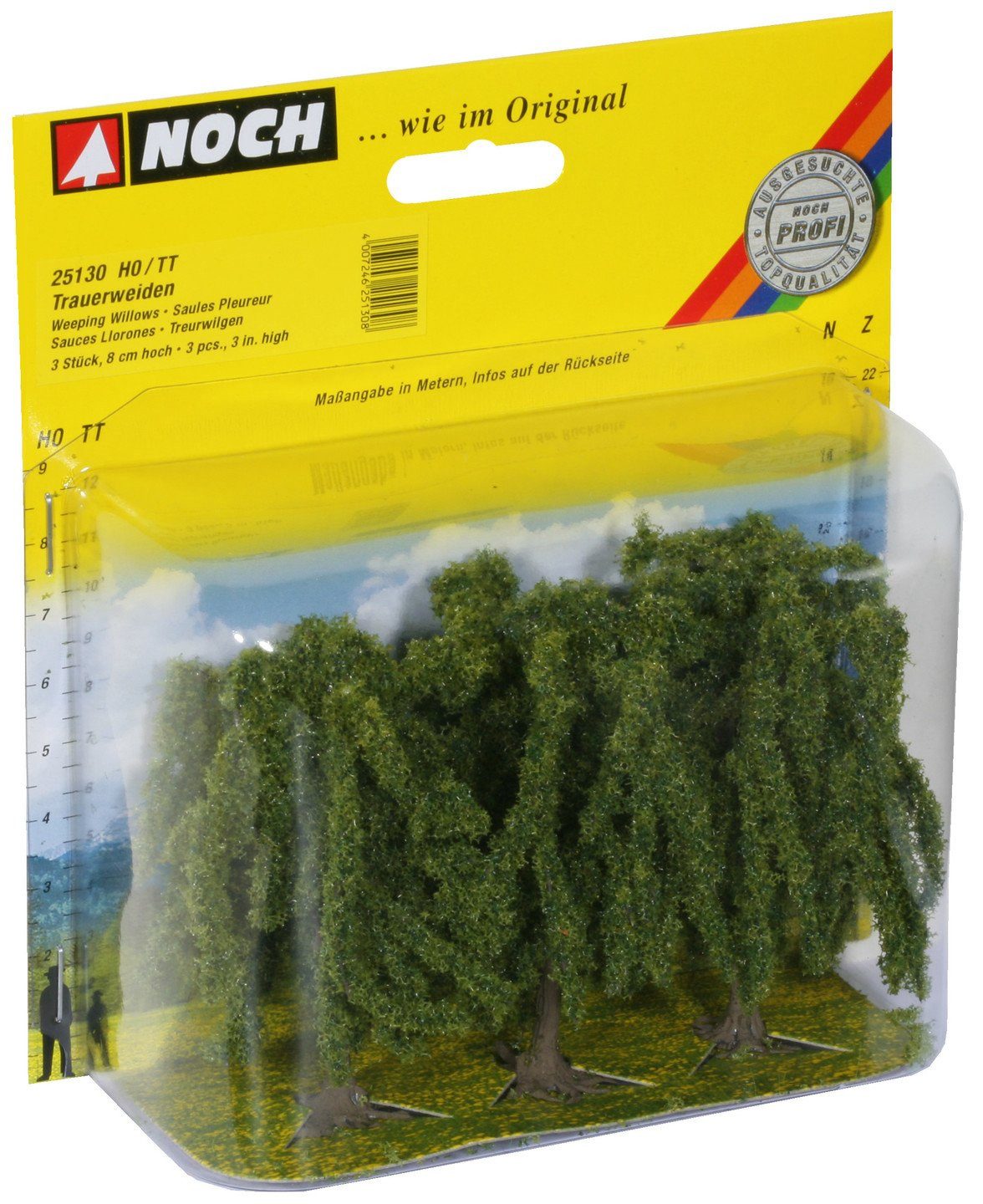 NOCH Dekobaum Dreiteilige Trauerweiden Pflanzen-Set 8 cm hoch fü
