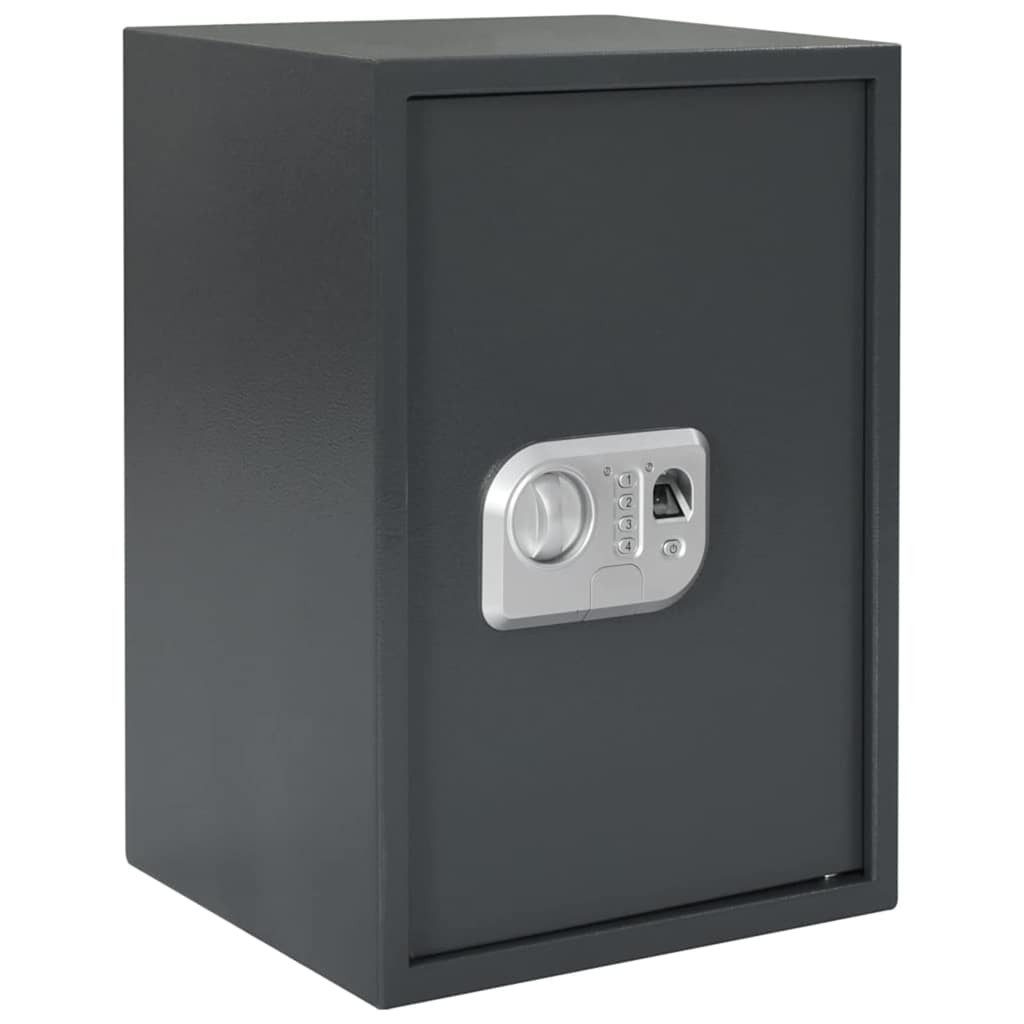 vidaXL Tresor Digitaler Safe mit Schloss Dunkelgrau 35 x 31 x 50 cm Stahl (1-St)