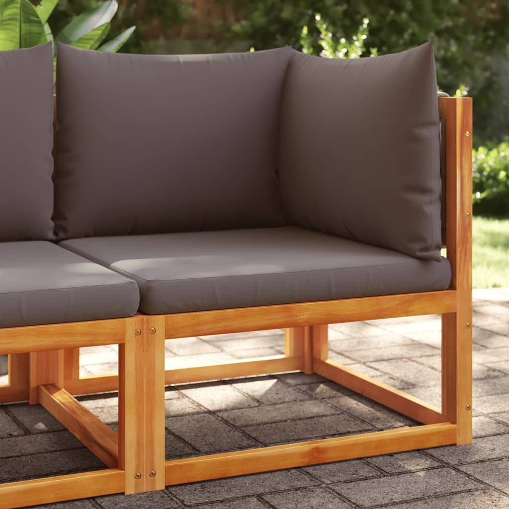 vidaXL Gartenlounge-Set, Garten-Ecksofa mit Kissen Massivholz Akazie