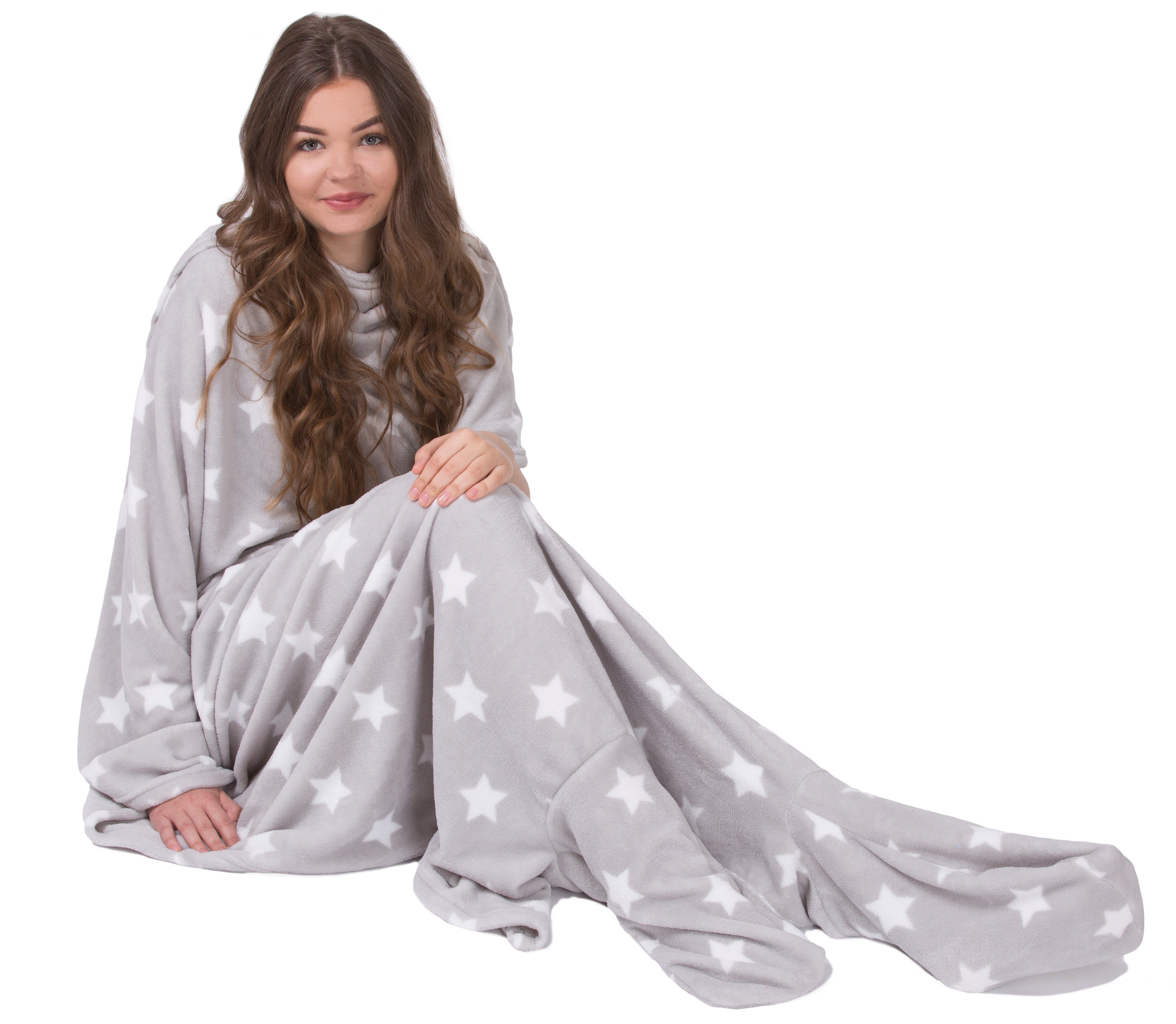 Wohndecke, SLOUCHER, Kuscheldecke mit Füßlingen aus weichem Coralfleece günstig online kaufen