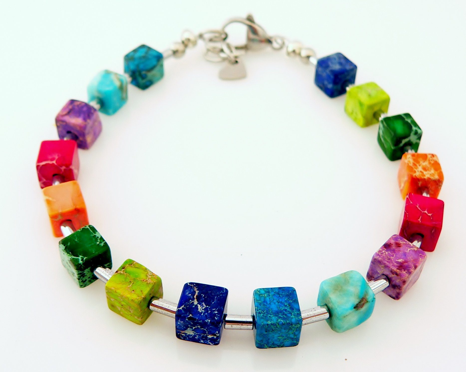 traumschmuck Armband 213arm Armband Würfel Schmuck-, Edelstein Jaspis multi günstig online kaufen