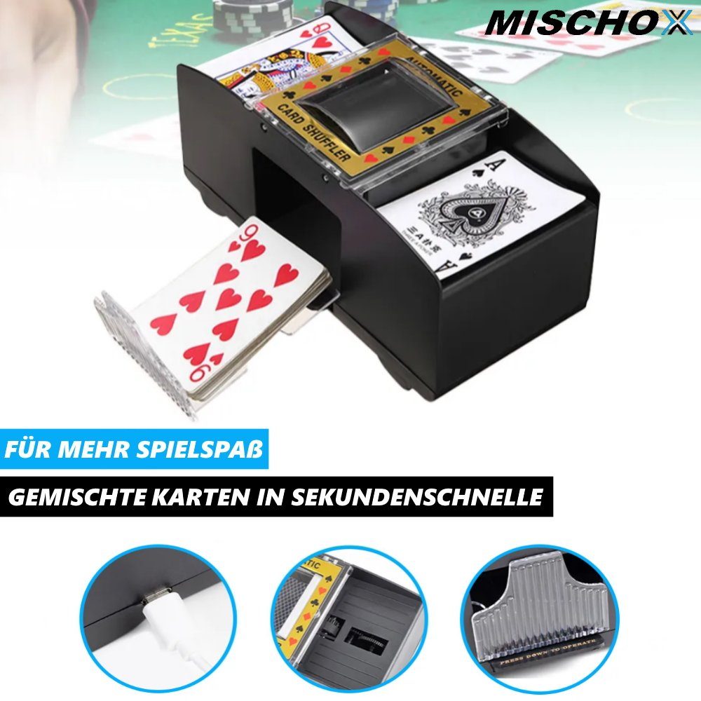 MAVURA Poker MISCHOX Kartenmischer Spielkartenmischmaschine Kartenmischgerät Spiel, elektrischer Kartenmischmaschine, automatische
