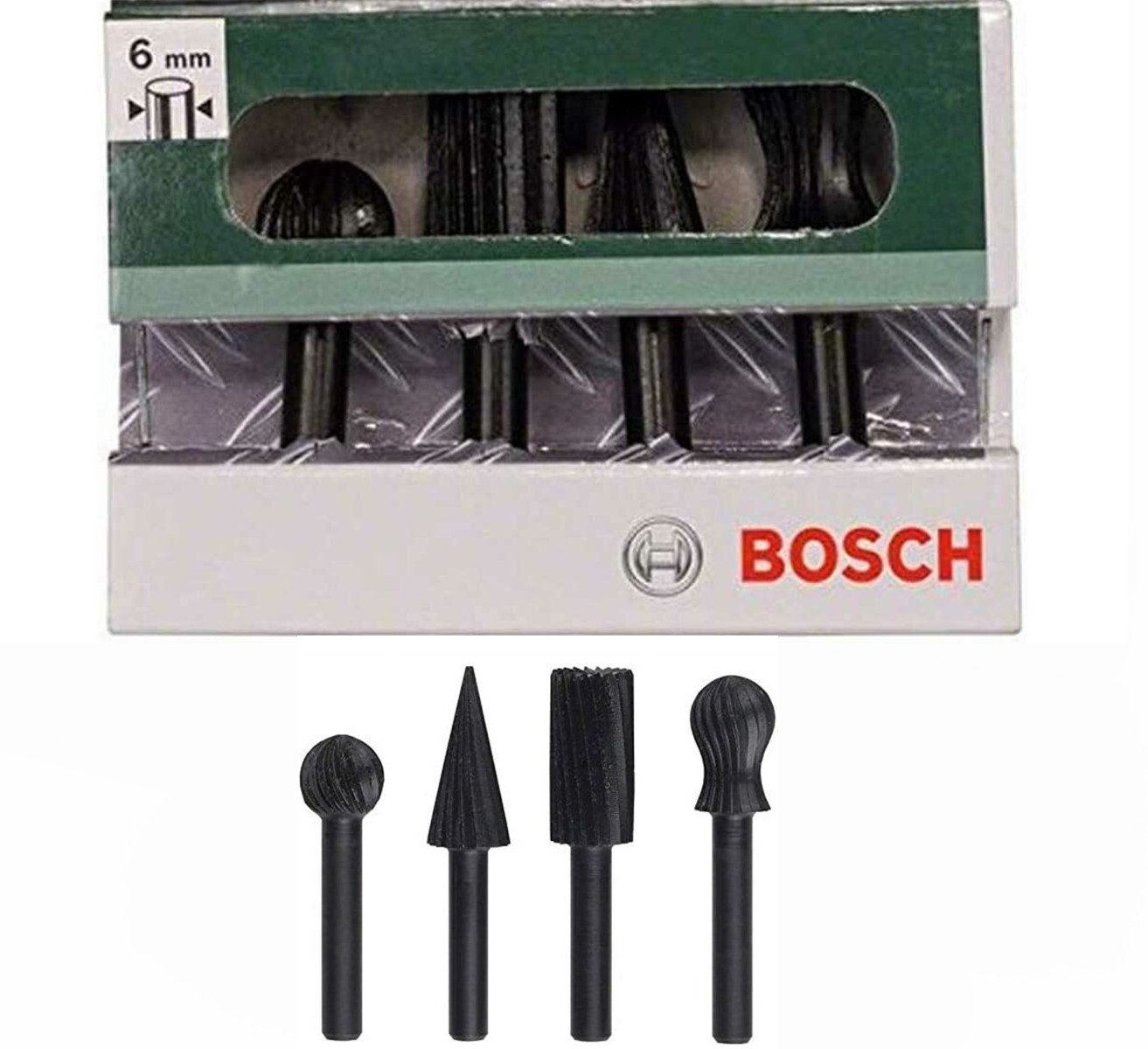 Fräser-Set Fräserfeilensatz 4 Stück, Ø 13 x 6 mm 3 Holz, Eisen Bohrmaschinen