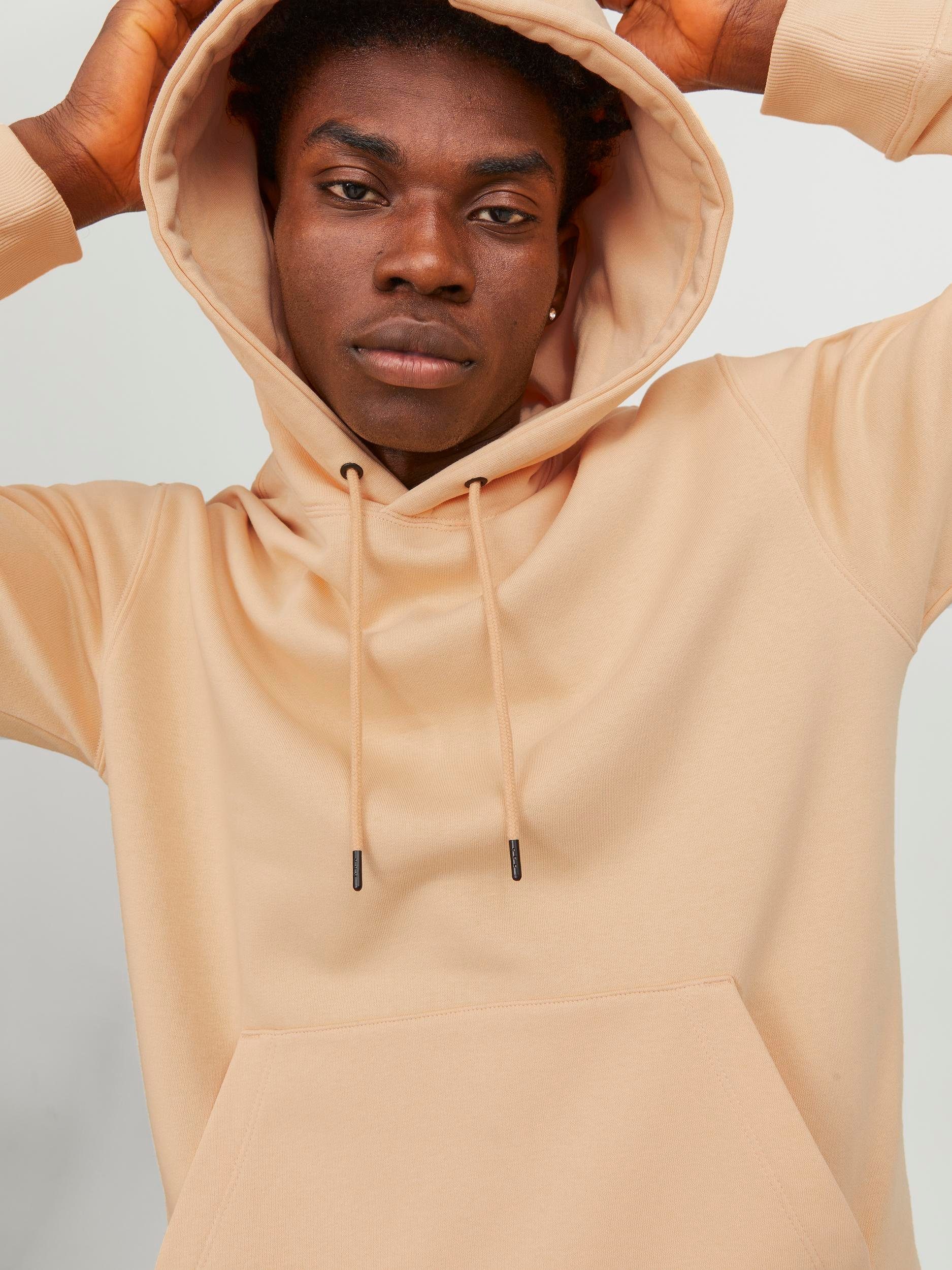 & Jack Jones Kapuzensweatshirt HOOD apricot JJESTAR ice SWEAT NOOS BASIC