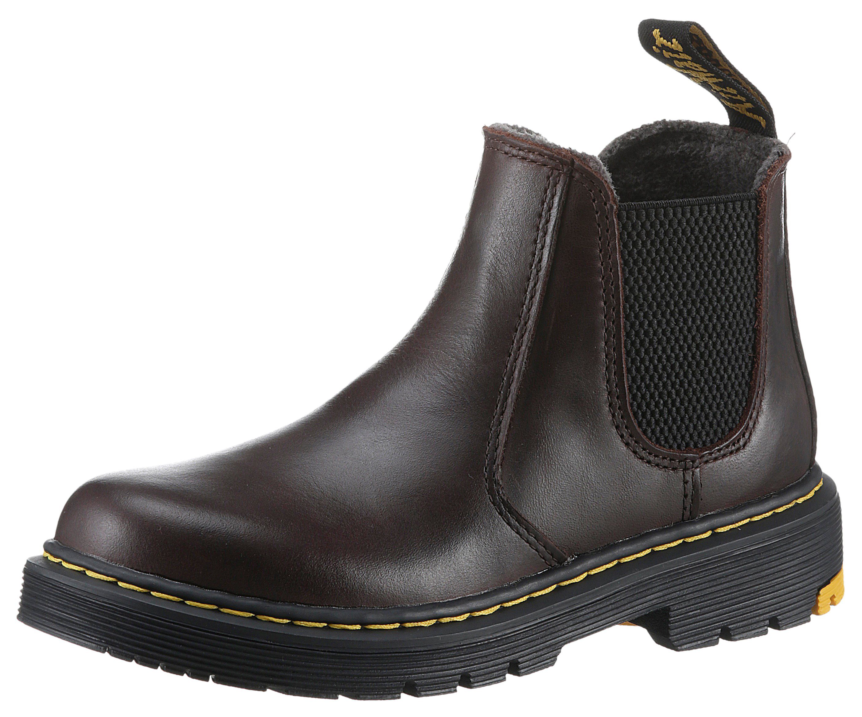 DR. MARTENS 2976 J Dark Brown Oil Finished Full Grain WP Chelseaboots mit praktischem Reißverschluss