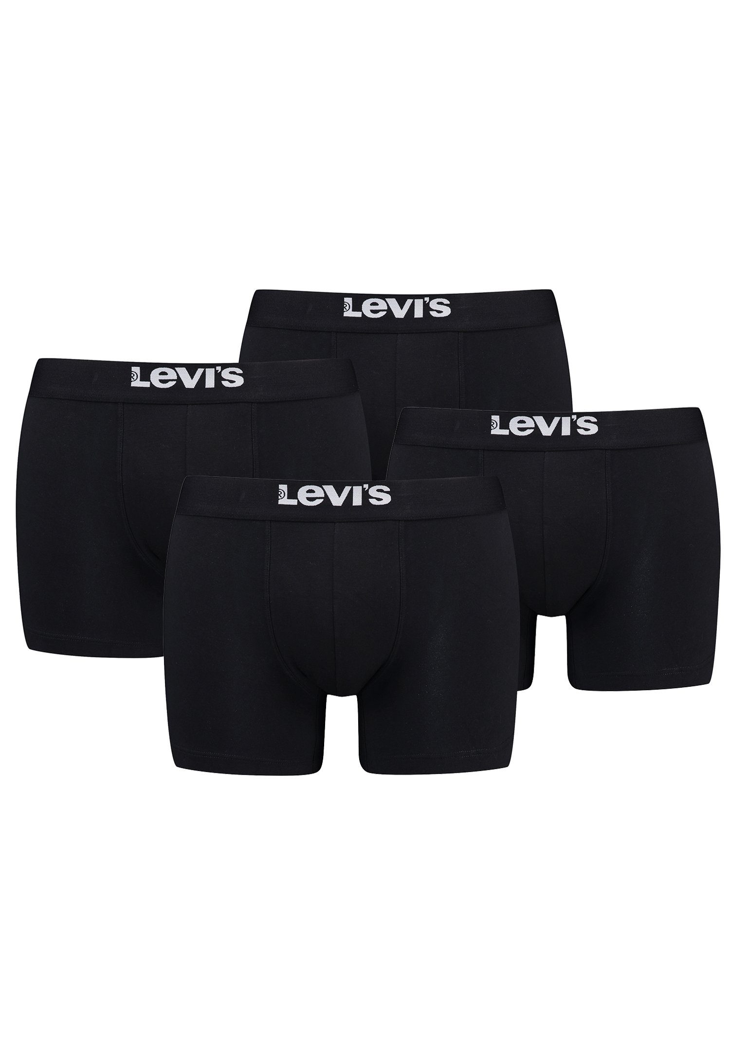 Levi's® Boxershorts MEN SOLID BASIC BOXER BRIEF ORGANIC CO 4er Pack (Set, 4-St., 4er-Pack) Black