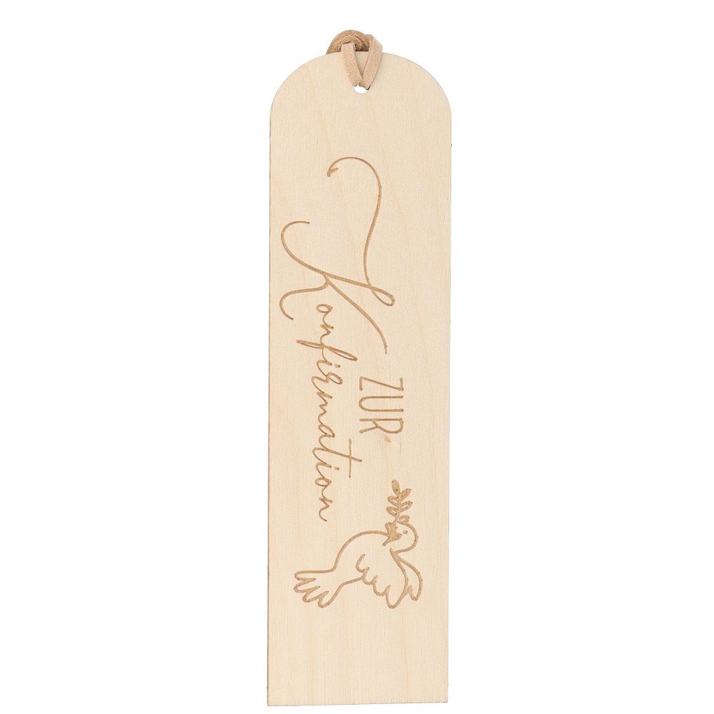 Spruchreif® Lesezeichen Lesezeichen aus Holz mit Gravur und Lederband, Hölzernes Lesezeichen