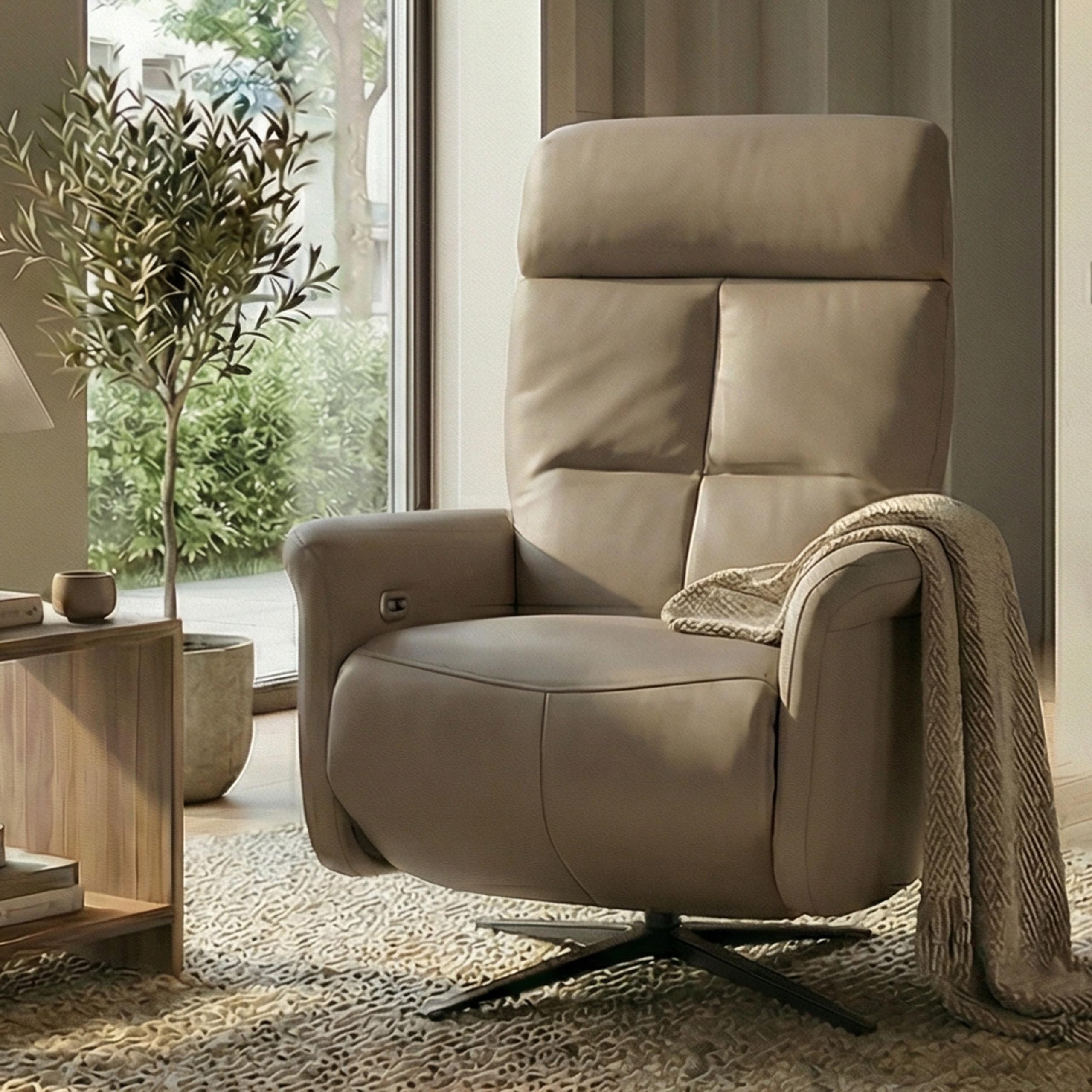 MCW Relaxsessel MCW-L10-E, Breite Sitzfläche, Mit Fußbodenschonern