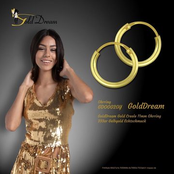 GoldDream Paar Creolen »GDO0020Y GoldDream Gold Ohrring Creolen 11mm« (Creolen), Damen Creolen 333 Gelbgold - 8 Karat, Farbe: gold