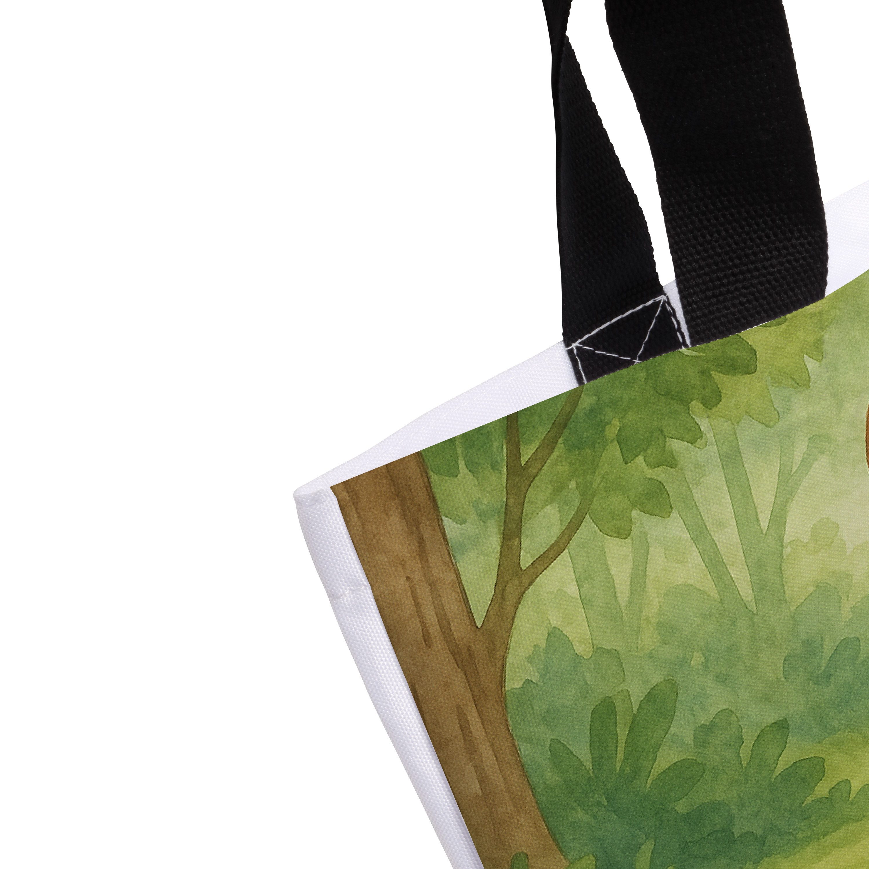 Mr. & Mrs. Panda Shopper Schnabeltier Mut Design, Einkaufstasche, Weiß, Meer, Lebensweisheit, (Packung), Urlaubstasche Motivation Weltreise