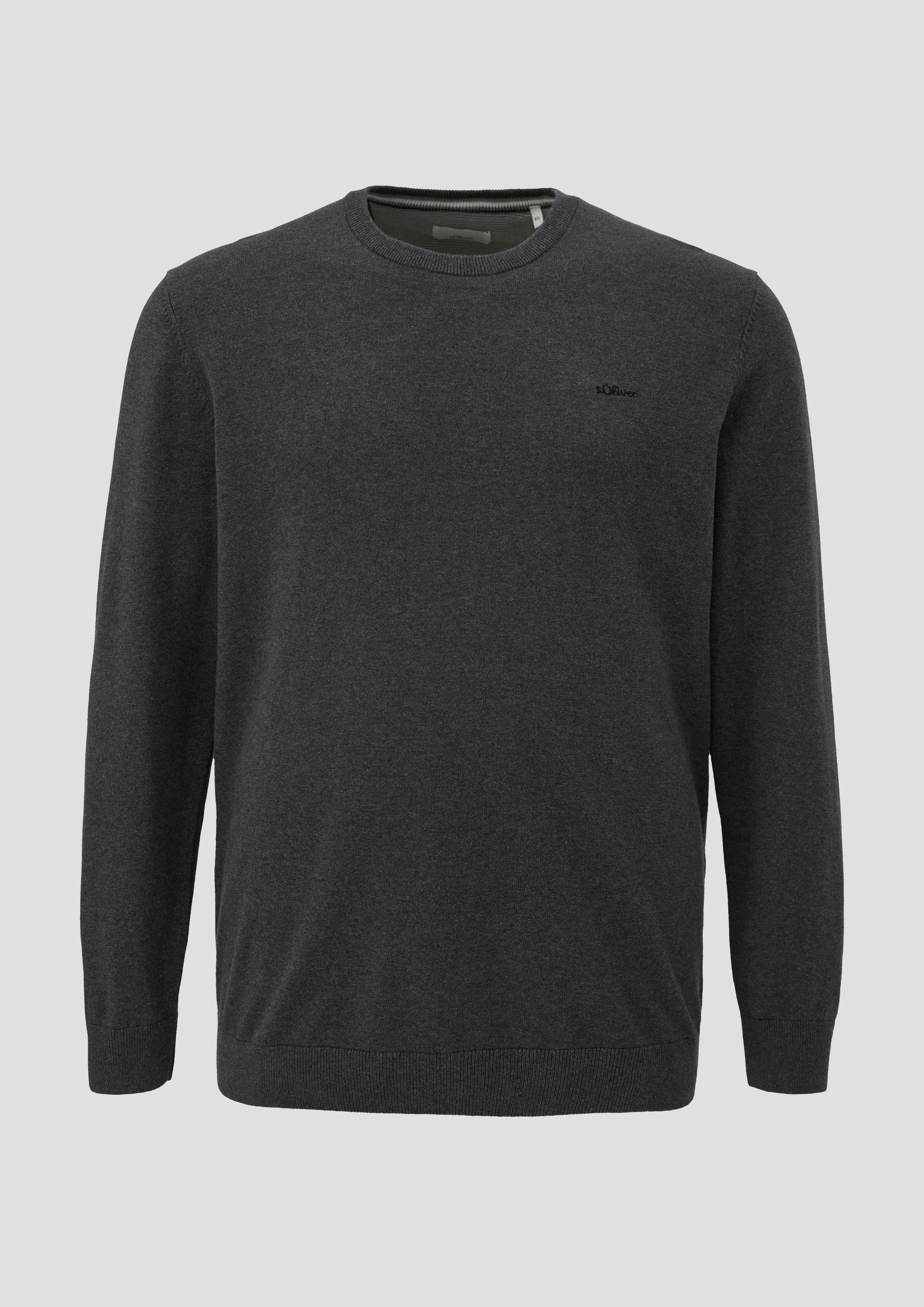 Strickpullover Strickpullover mit Logo-Stickerei