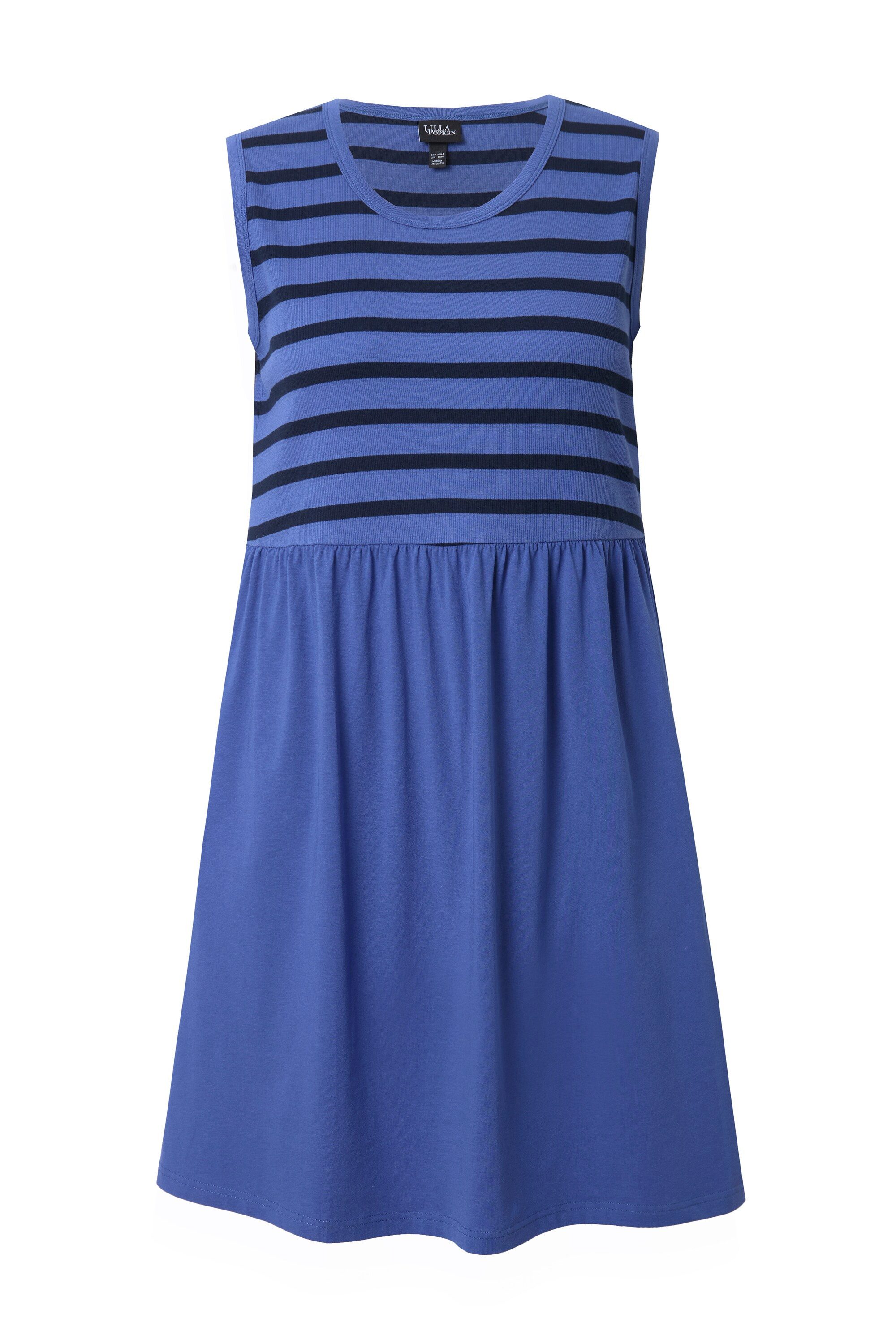 Ulla Popken Jerseykleid Kleid Rippjersey A-Linie Rundhals ärmellos günstig online kaufen