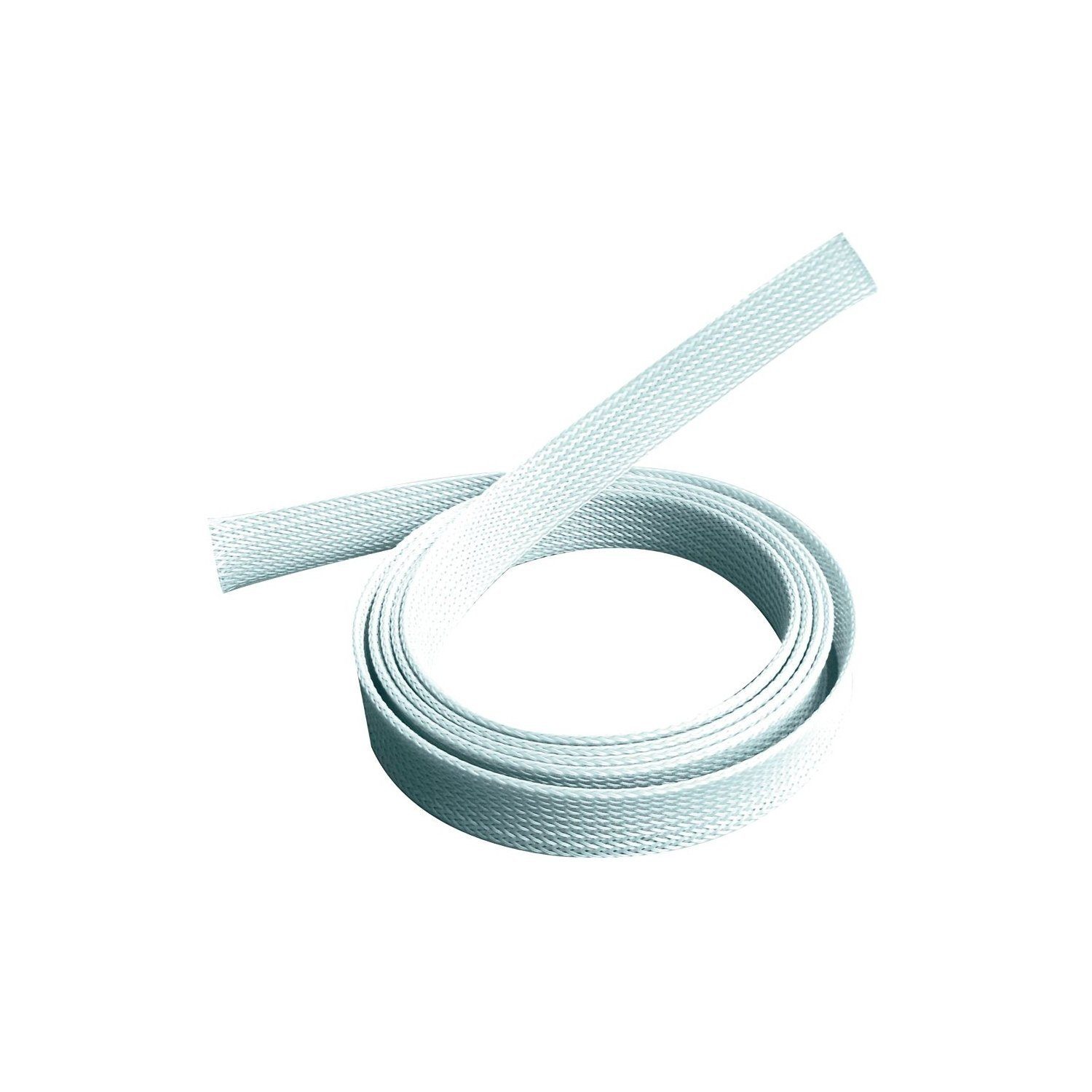 PureMounts Geflechtschlauch PureMounts® - Kabelschlauch PM-ZCCS-SOCKS-20W Polyester 1,80m Weiß