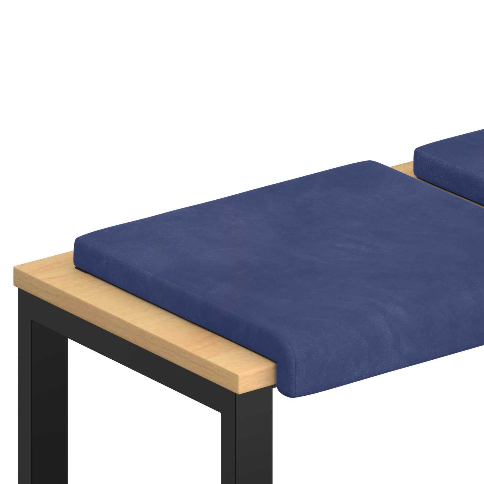 vidaXL Sitzauflage Bankkissen 4 stk. Samt Polizeiblau Tiefe 35 cm, (4 St)