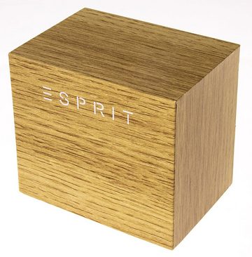 Esprit Quarzuhr ESPRIT Herrenuhr Plywood Black Grey Canvas - G ES1G030L0045