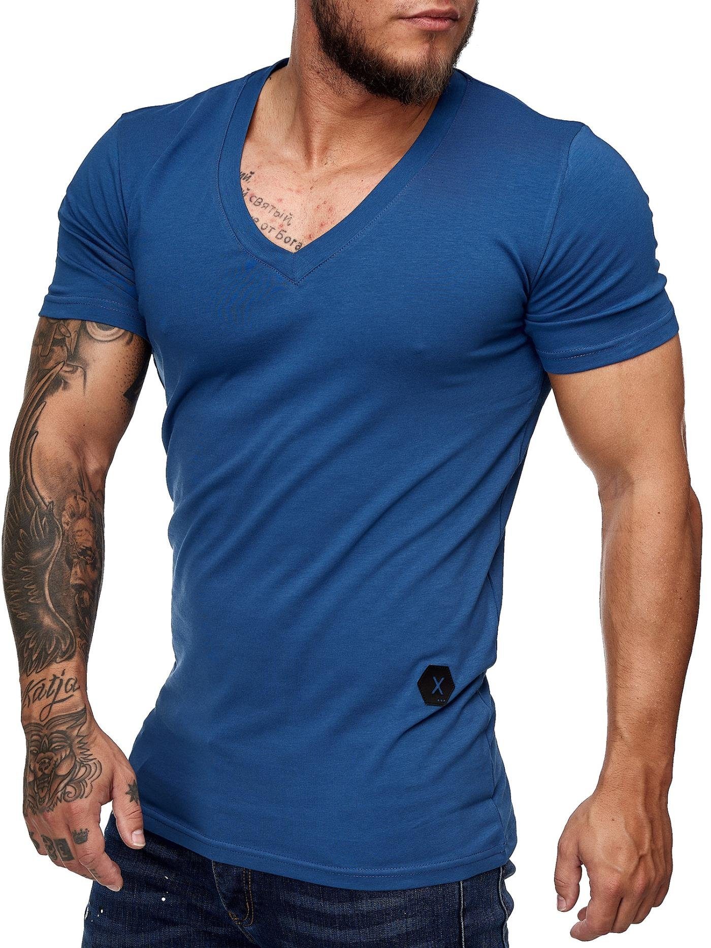 Oversize Code47 (1-tlg) T-Shirt Blau T-Shirt 8031