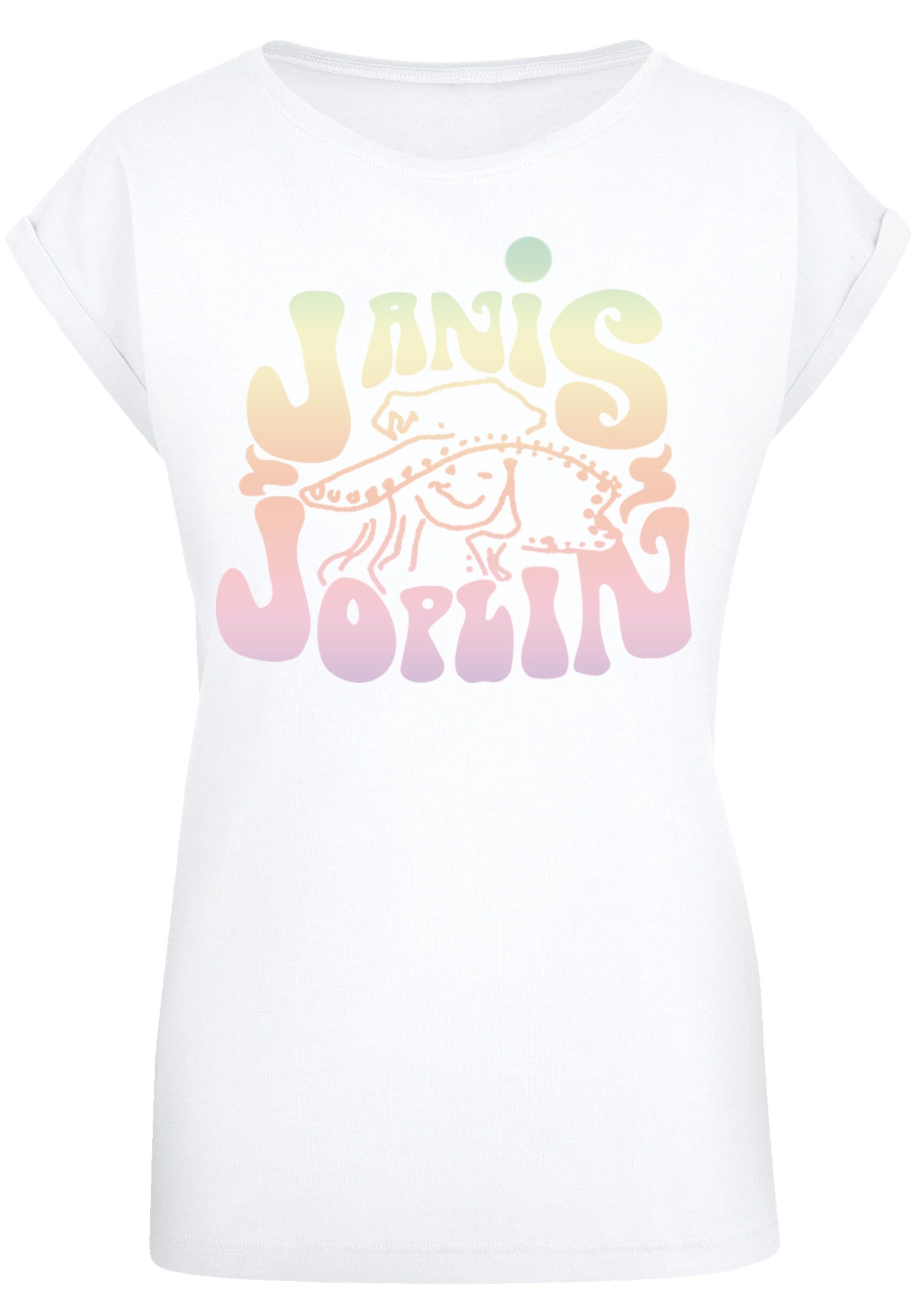 F4NT4STIC T-Shirt Logo T-Shirt Janis Print, SIZE lizenziertes Offiziell Joplin PLUS Janis Joplin Pastel