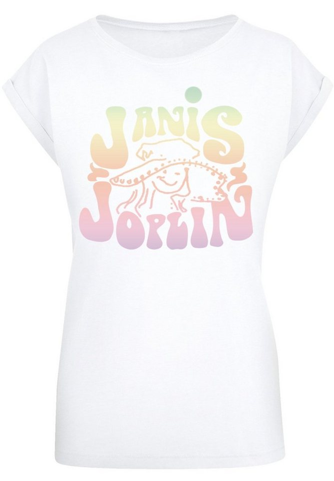 F4NT4STIC T-Shirt PLUS SIZE Janis Joplin Pastel Logo Print, Offiziell  lizenziertes Janis Joplin T-Shirt