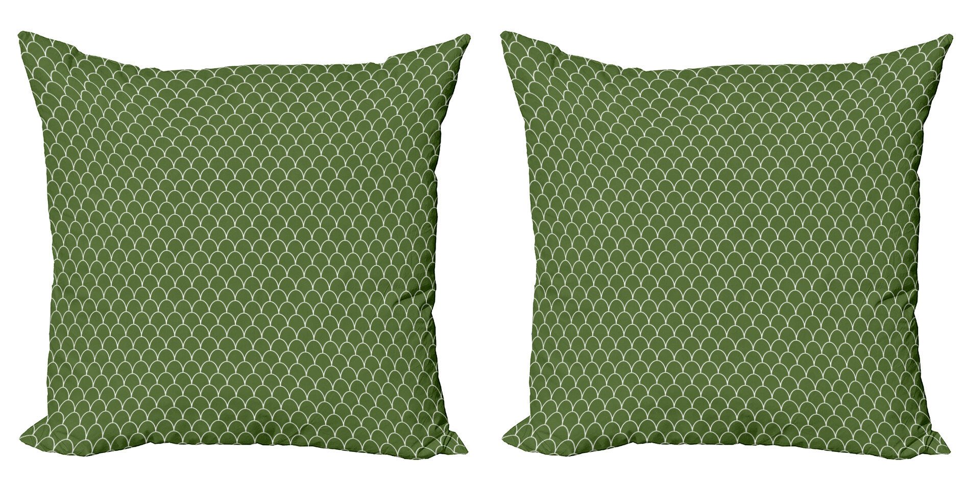 Kissenbezüge Modern Accent Doppelseitiger Digitaldruck, Abakuhaus (2 Stück), Grün Geometrische wellige Form
