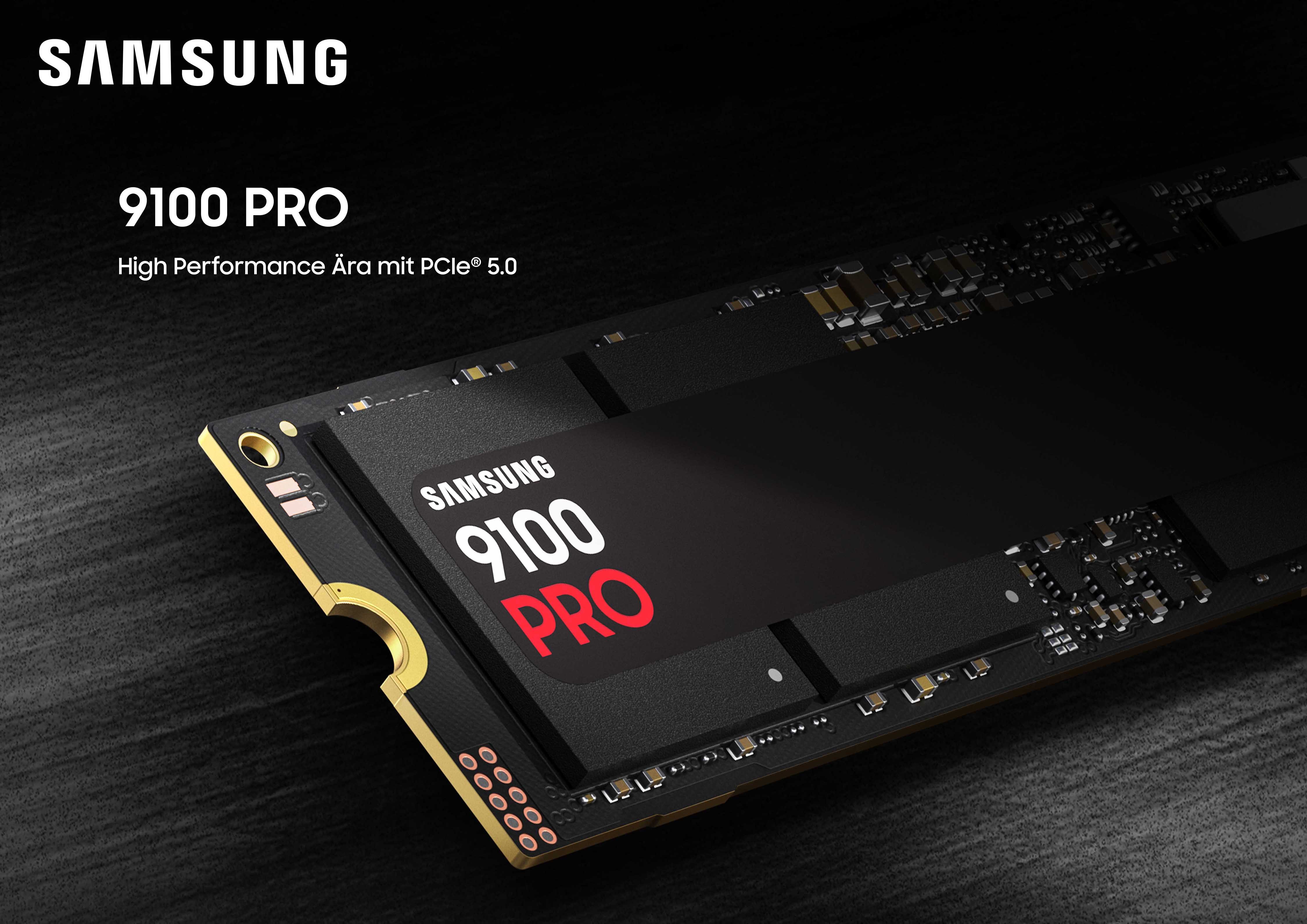Samsung 9100 PRO SSD interne Gaming-SSD (2 TB) 2,5" 14700 MB/S Lesegeschwindigkeit, 13400 MB/S Schreibgeschwindigkeit