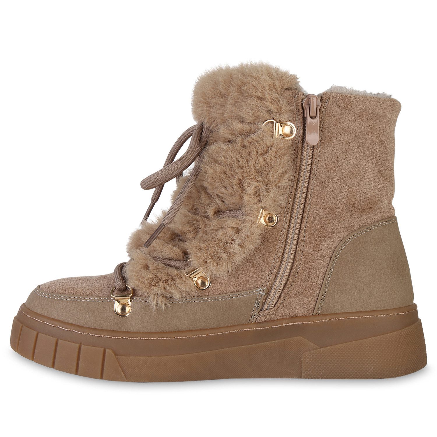 VAN HILL 841331 Winterstiefelette Damen Warm Gefüttert Winter Boots Stiefel günstig online kaufen