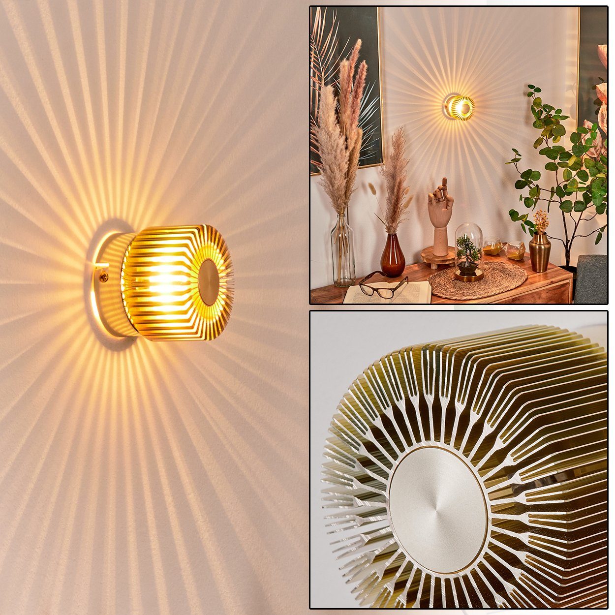 hofstein Wandleuchte »Icciano« runde Wandlampe aus günstig online kaufen