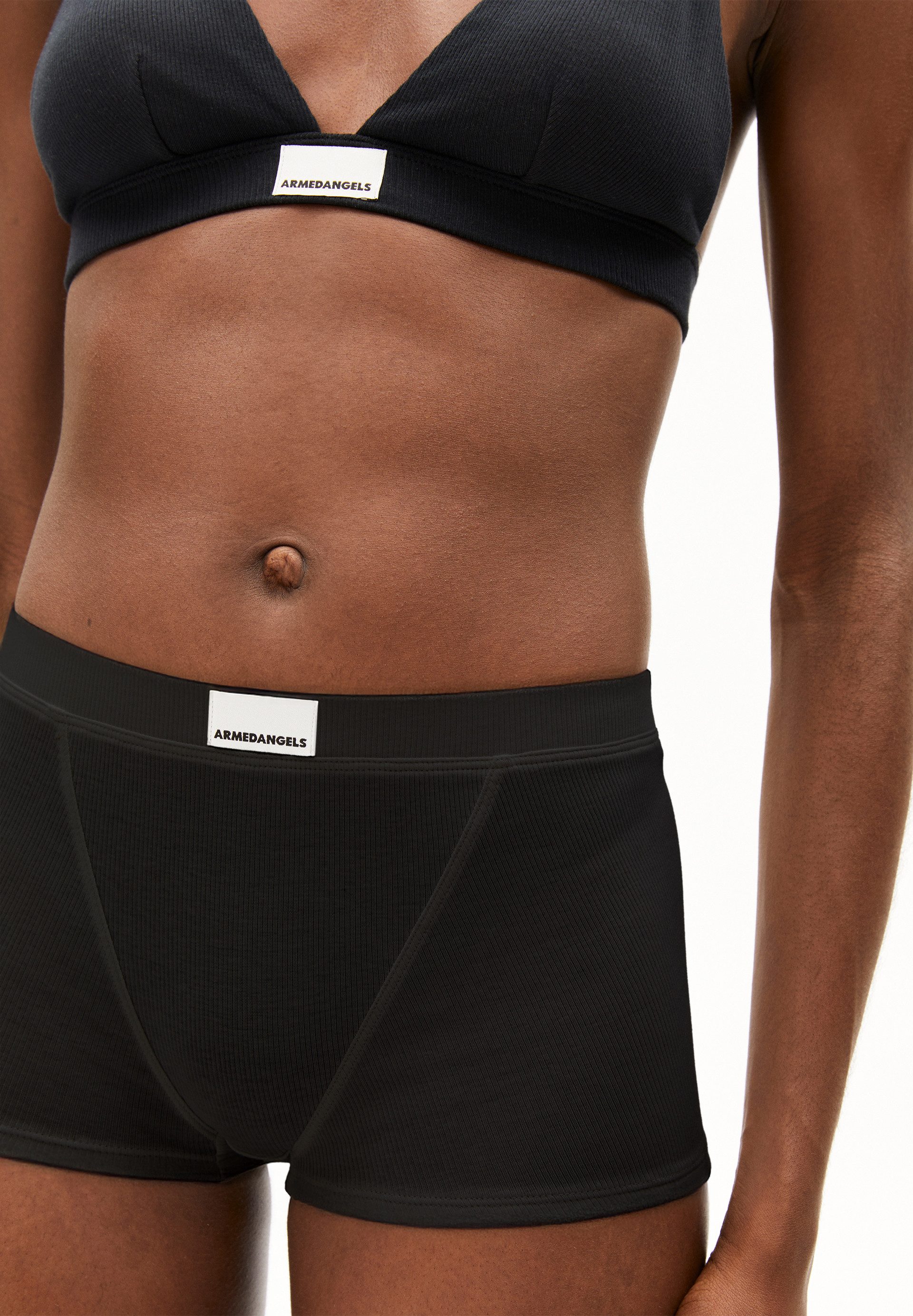 Armedangels Panty ERYNAA RIB Ripp-Shortie aus Bio-Baumwoll Mix (1-St) Fitted