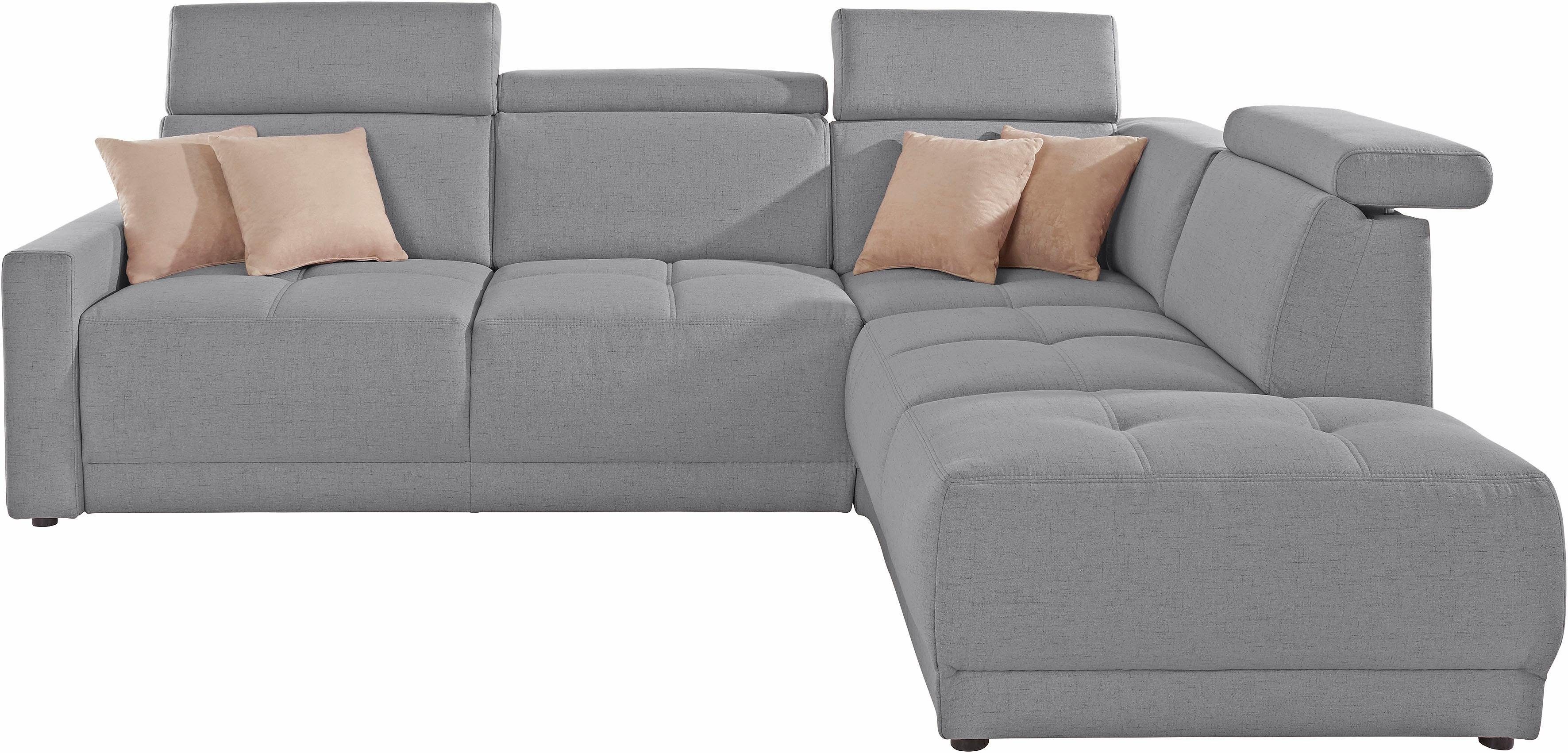 DOMO collection Ecksofa "Ava, moderne Sitzheftung mit toller Doppelnaht, ko günstig online kaufen