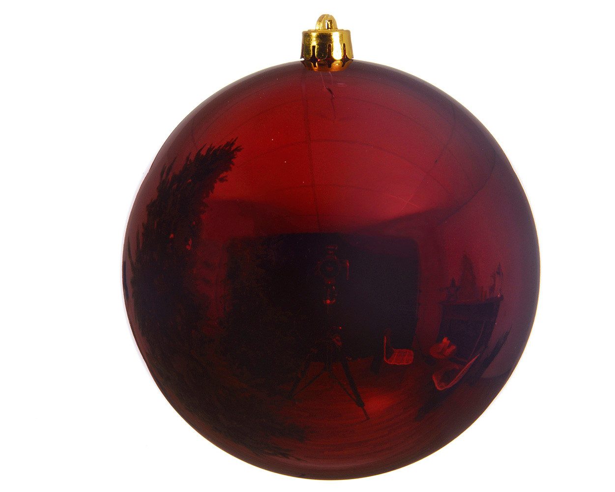 Kaemingk Weihnachtsbaumkugel, Weihnachtskugeln Kunststoff 14cm 1 Stück - Ochsenblut