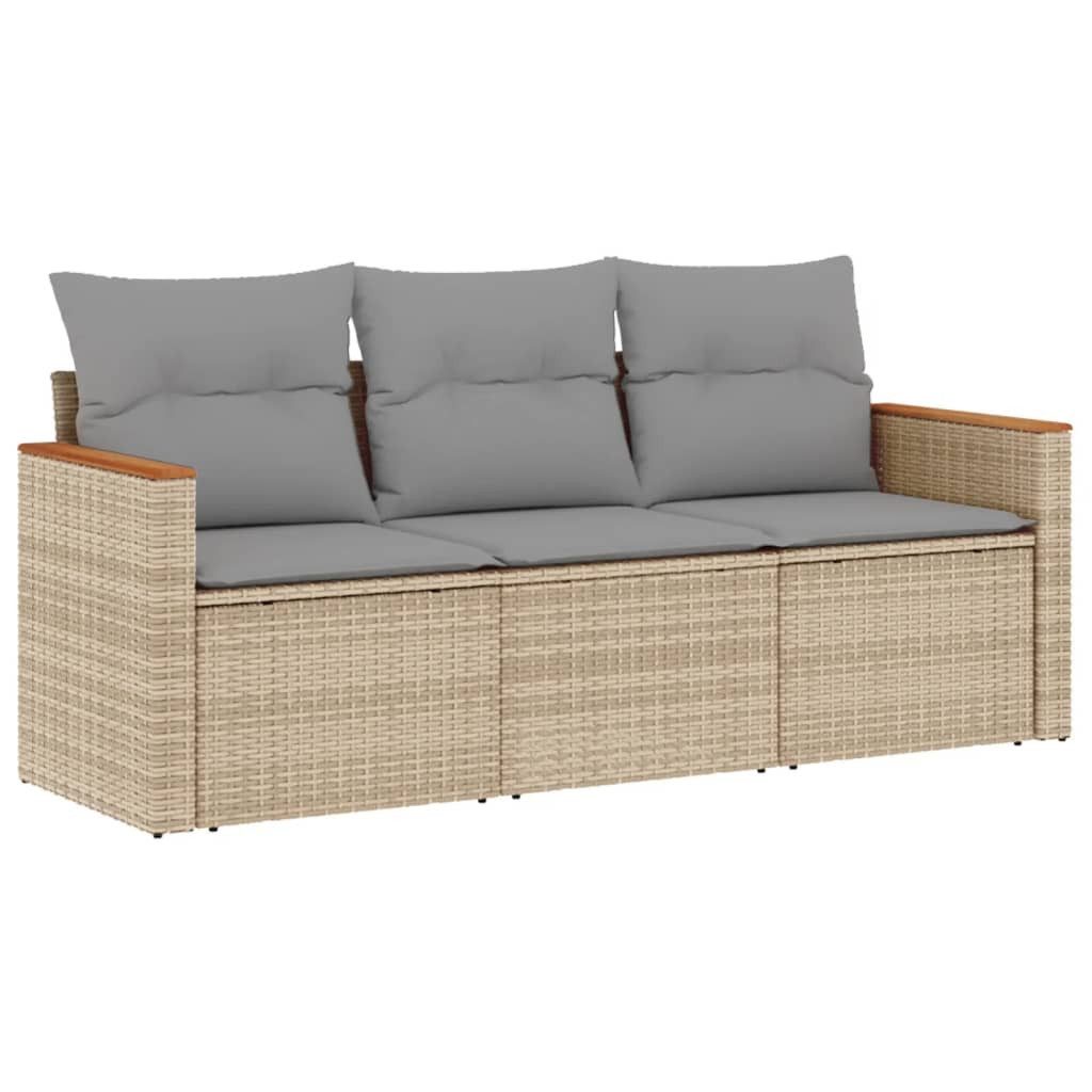 vidaXL Gartenlounge-Set 3-tlg. Garten-Sofagarnitur mit Kissen günstig online kaufen