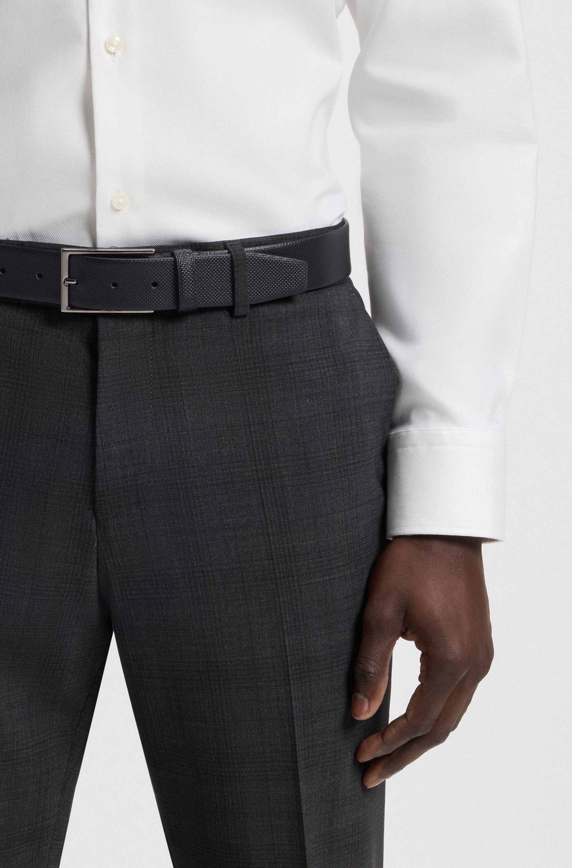 BOSS Ledergürtel Carmello in strukturierter Optik günstig online kaufen